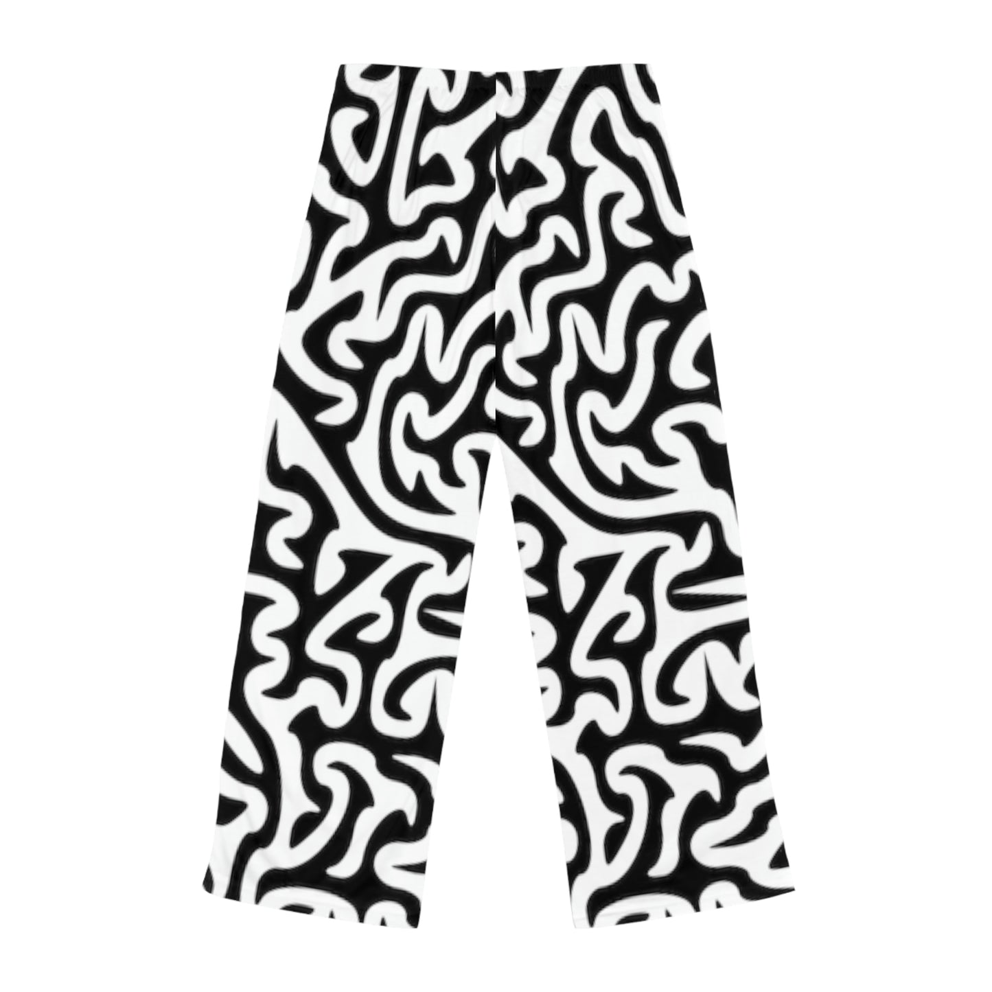 Maze Black White Women's Pajama Pants Having Sleepy Dreams