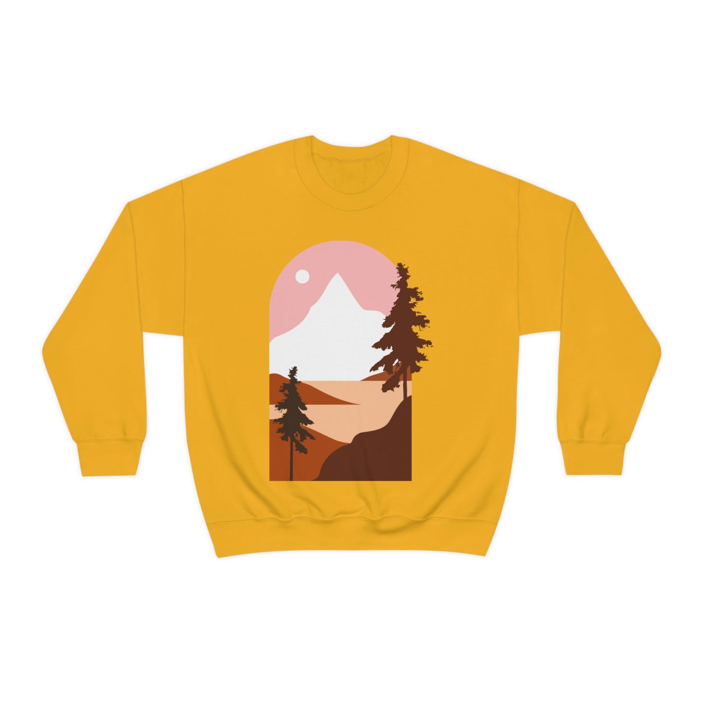 Pine Tree Mountain Moon Sweatshirt Fabulous Holiday Gift!