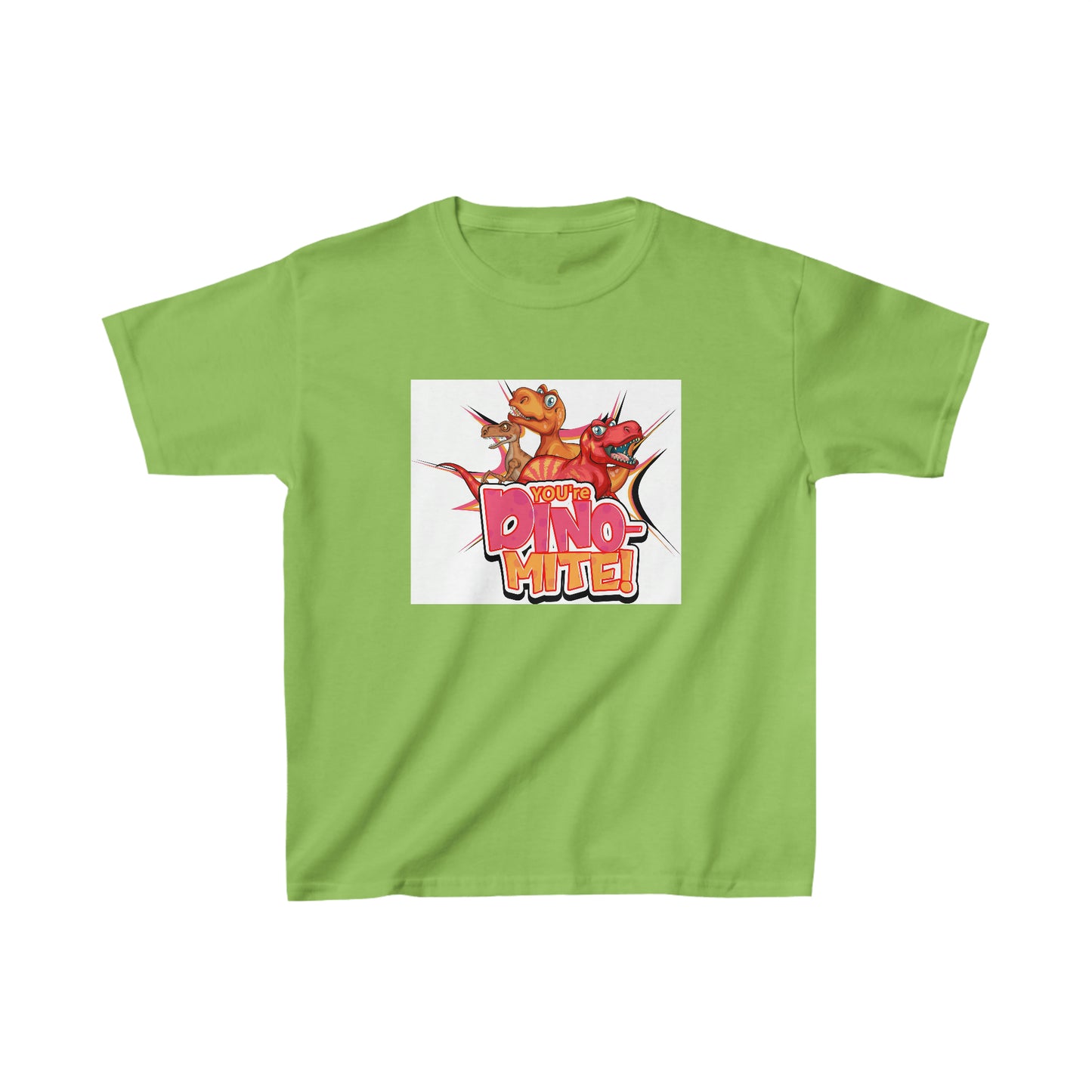 Dino Mite Dinosaurs Youth T-shirt Looking Fabulous!