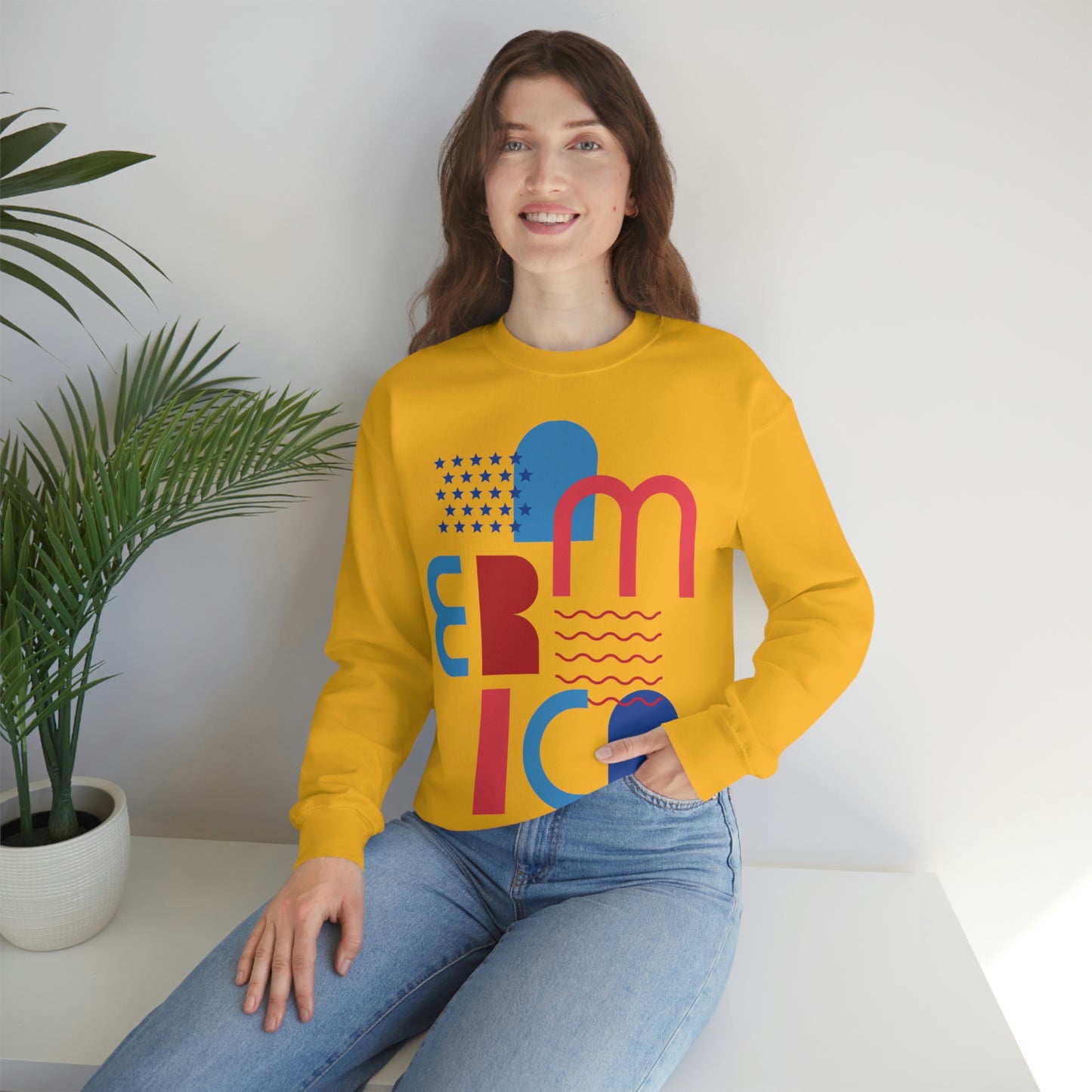 America Crewneck Sweatshirt Looking Fabulous!
