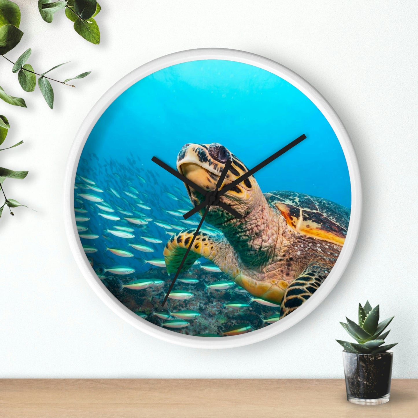 Horloge murale Tortue dans l'océan Couleurs étonnantes ! J'adore !