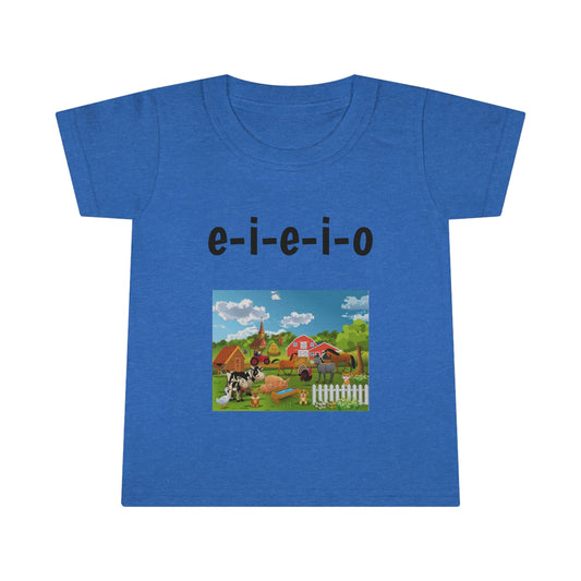 Camiseta infantil con animales de granja de eieio