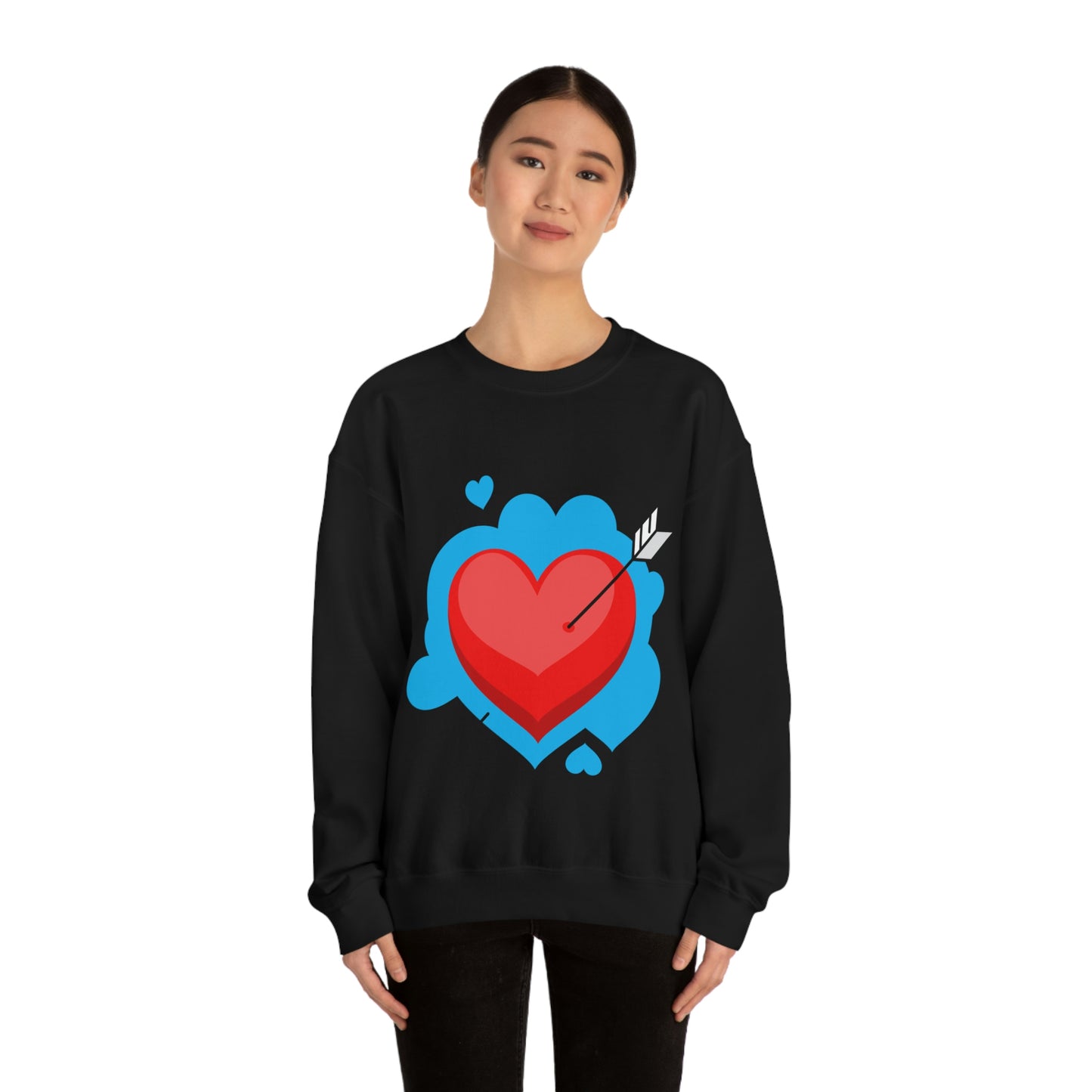 Heart with Arrow Crewneck Sweatshirt My Daughter Love's This Sweatshirt!