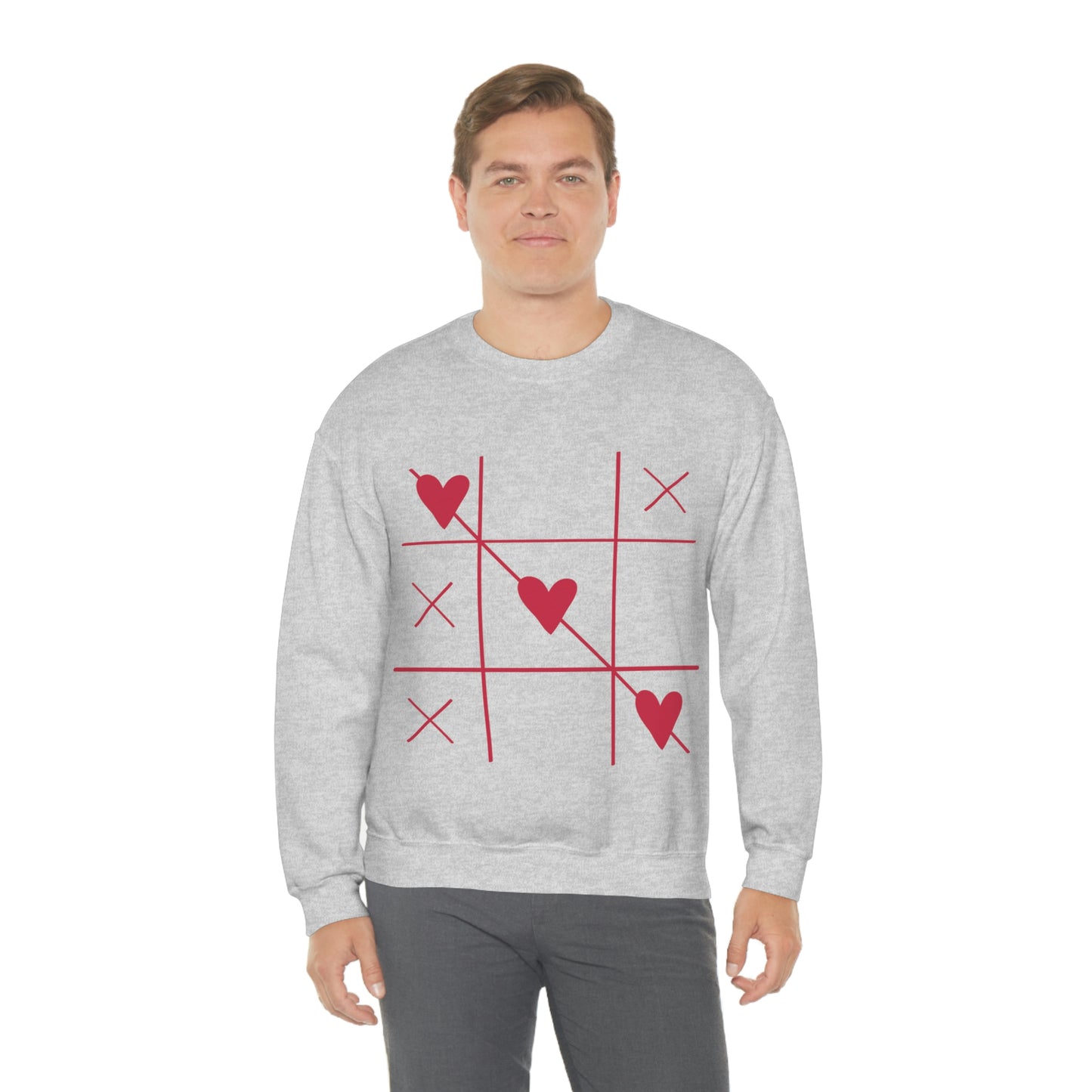 Sudadera con cuello redondo Tic Tac Toe ¡Me encanta mi regalo de cumpleaños!