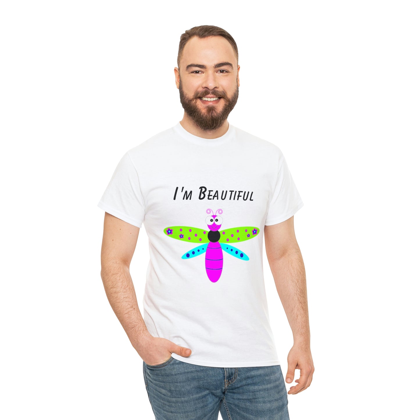 Colorful Butterfly I'm Beautiful T-shirt Traveling Movies Work