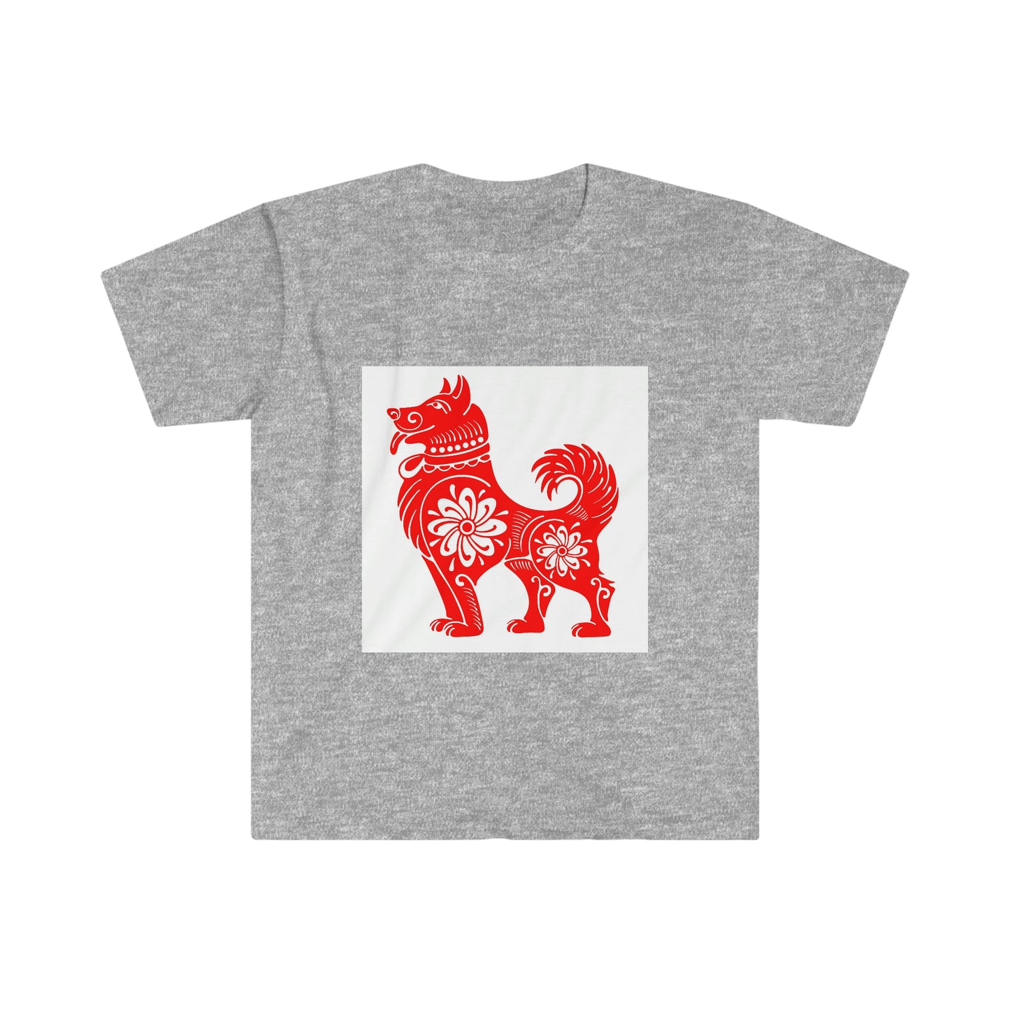 Red Dog with Flower T-Shirt Spectacular Birthday Gift!