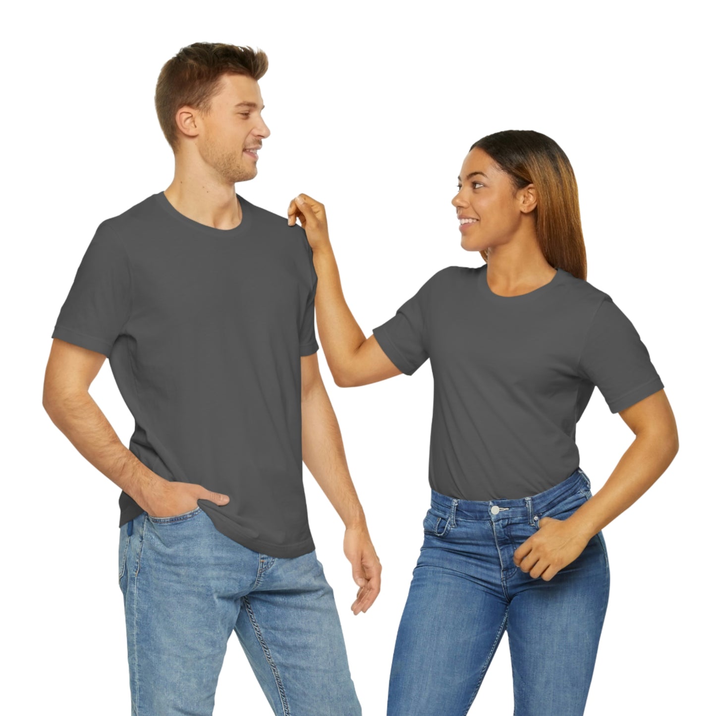 Just Think Unisex Jersey Short Sleeve T-shirt Work School Errands Shopping