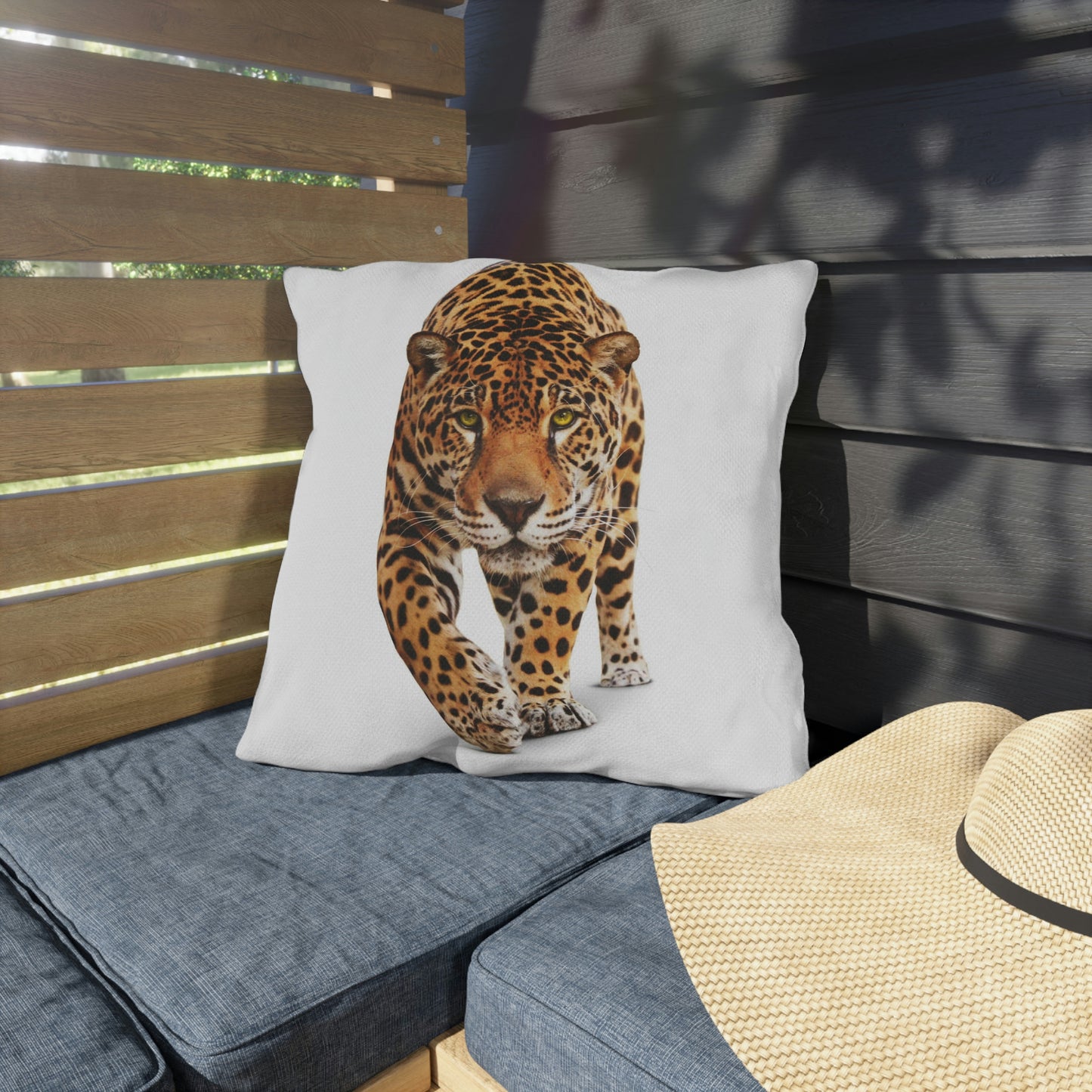 Cheetah Outdoor Pillows Relaxing in my Garden having Fun!