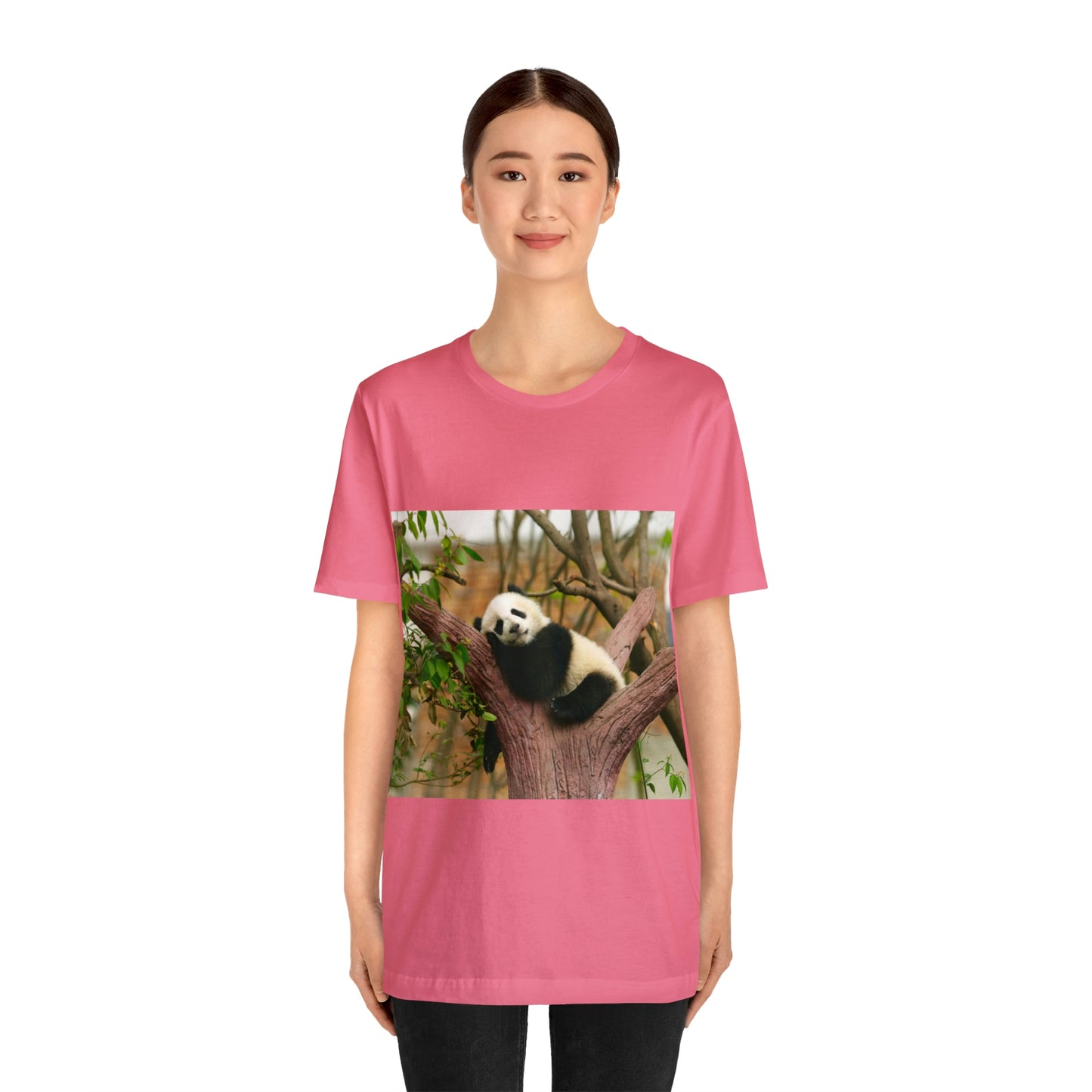 Camiseta de manga corta unisex con diseño de oso panda. Siéntete cómodo y acogedor al viajar a Canadá