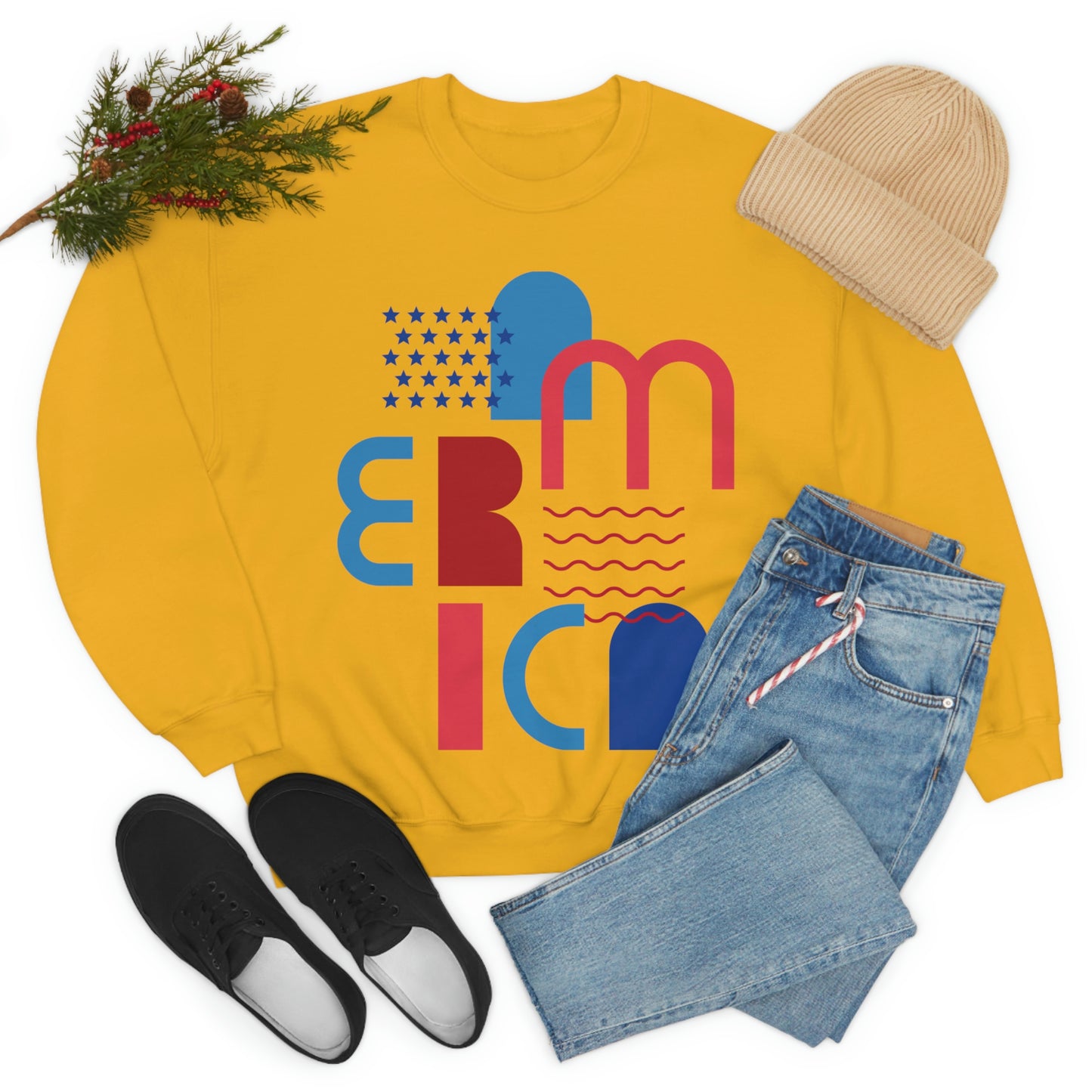 America Crewneck Sweatshirt Looking Fabulous!