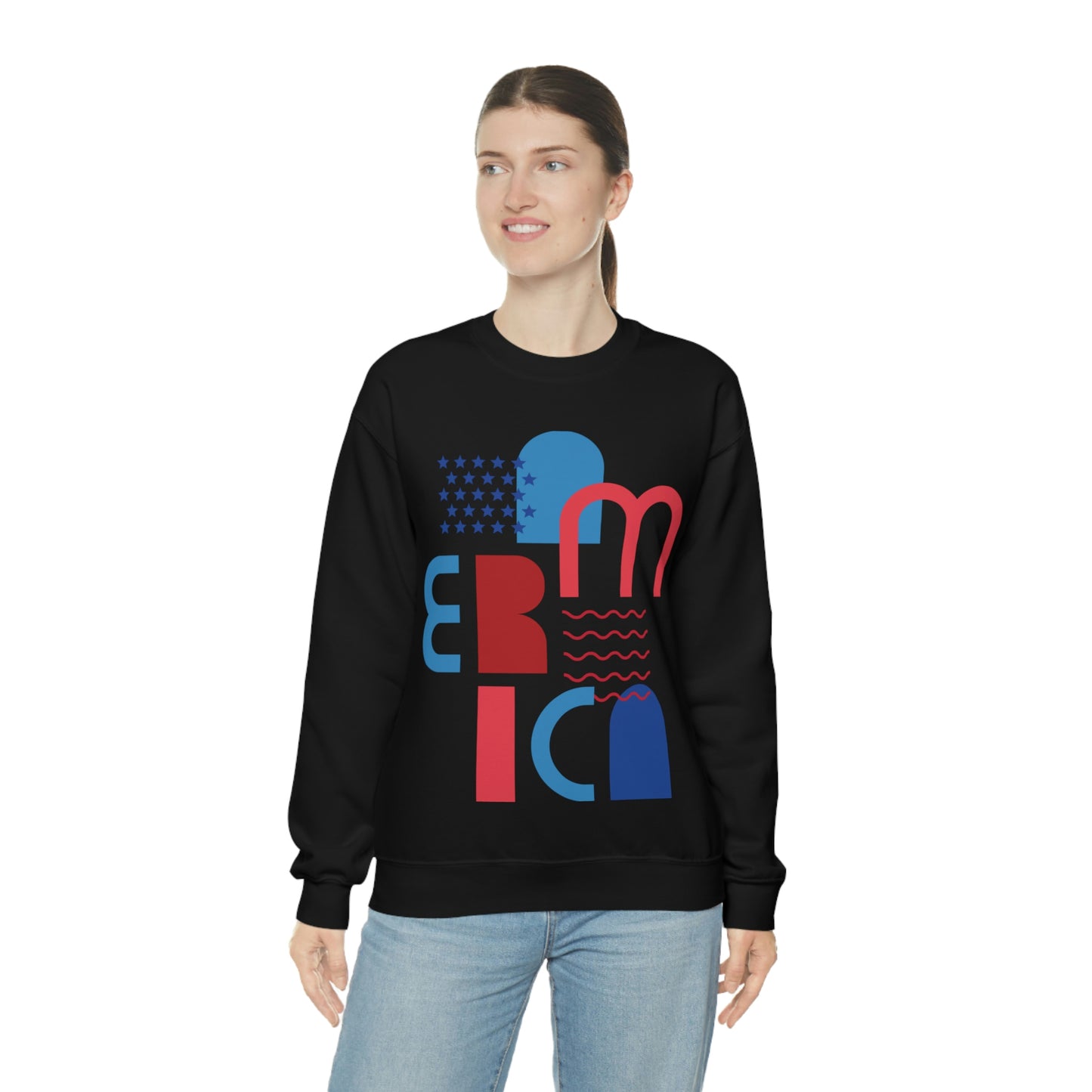 America Crewneck Sweatshirt Looking Fabulous!