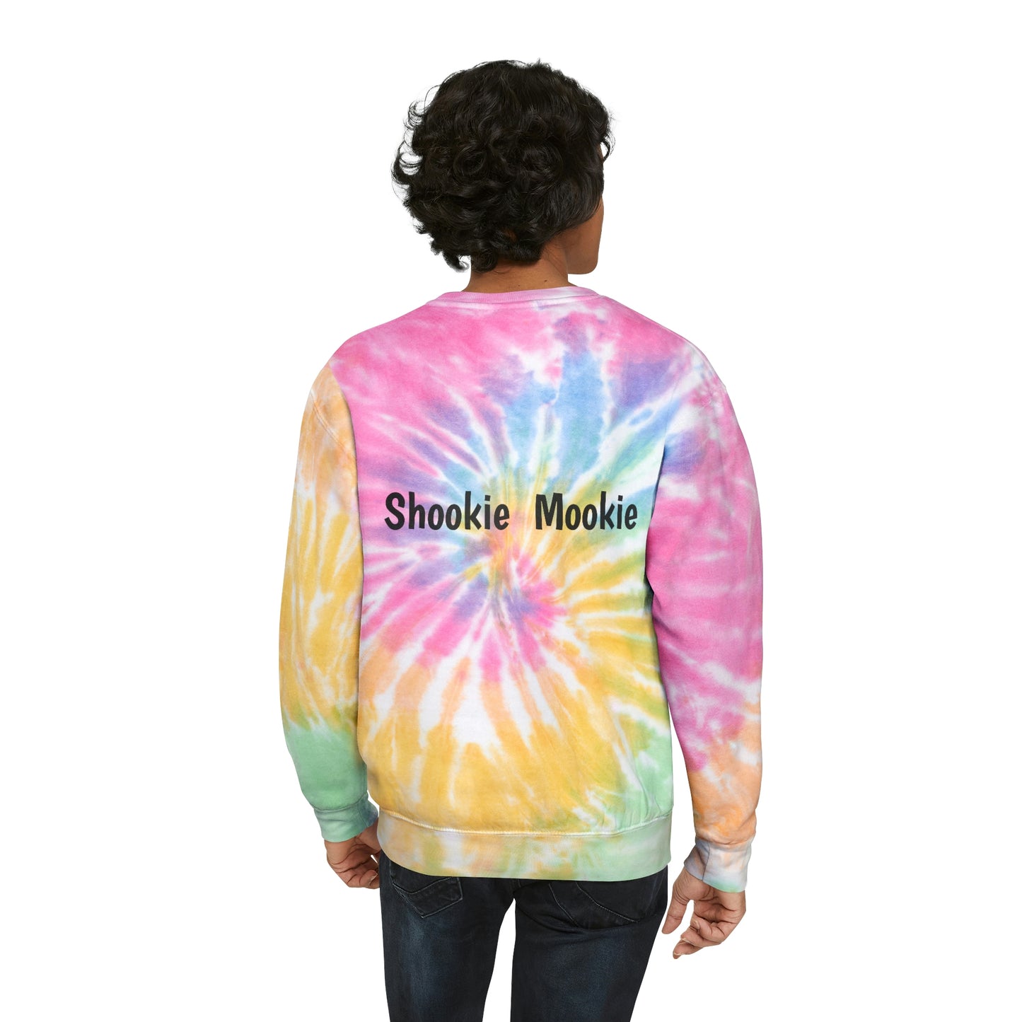 Sudadera unisex con efecto tie-dye y acelerador de motocicleta