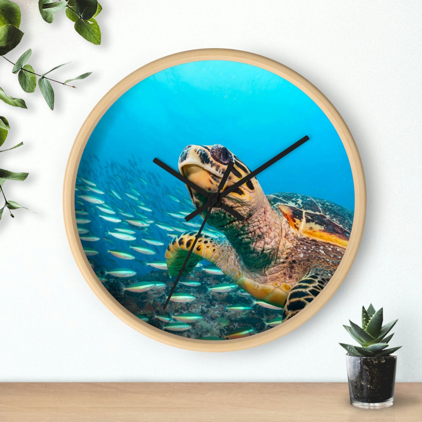 Horloge murale Tortue dans l'océan Couleurs étonnantes ! J'adore !