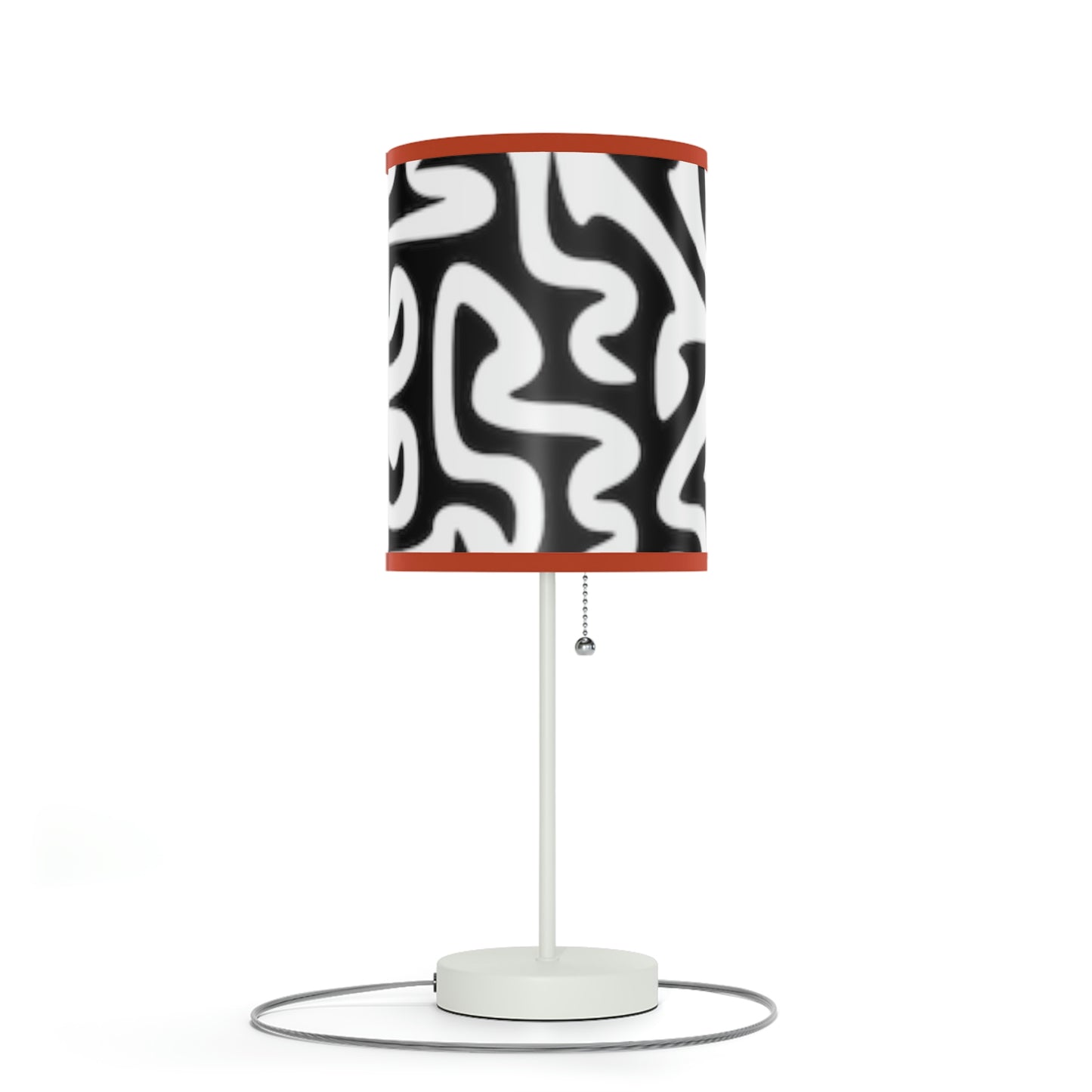 Lampe Maze noire et blanche sur pied, prise US|CA Chambre Bureau Salon CADEAU