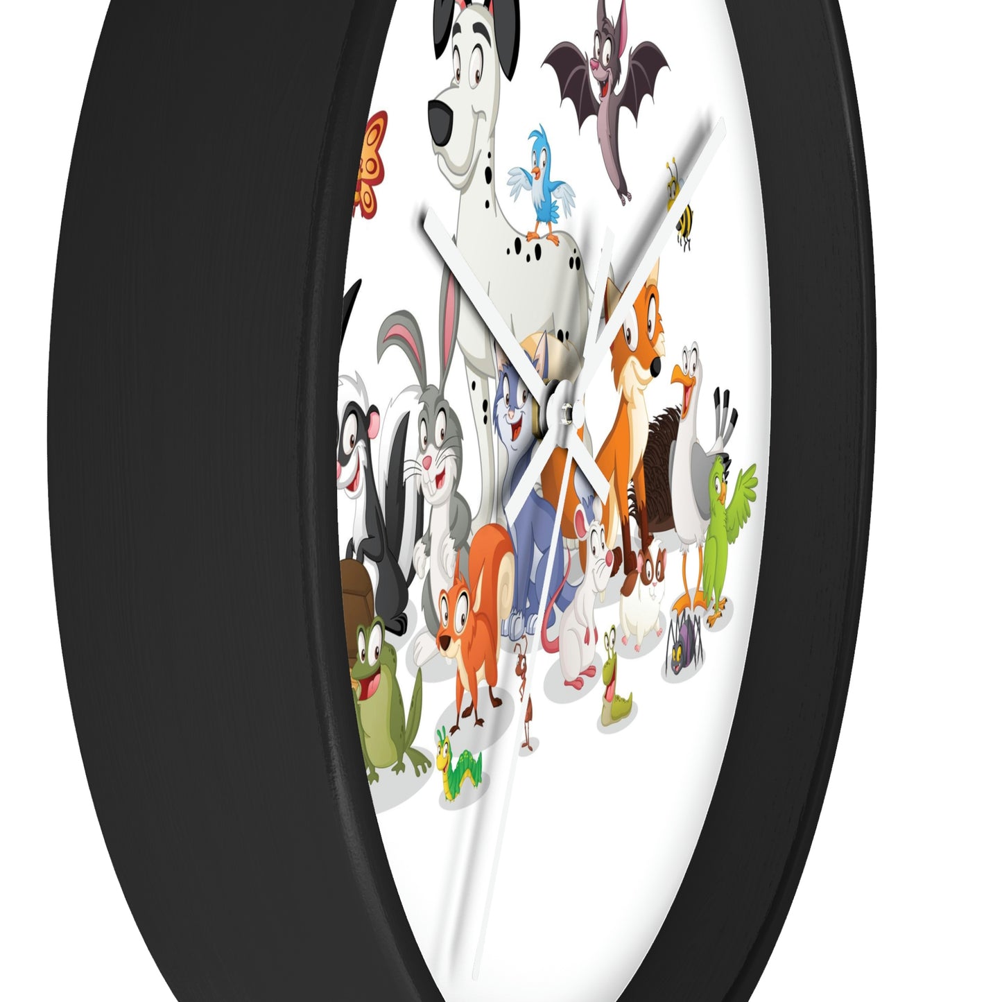 Horloge murale avec animaux de dessin animé pour une chambre d'enfant cool. Excellent cadeau !