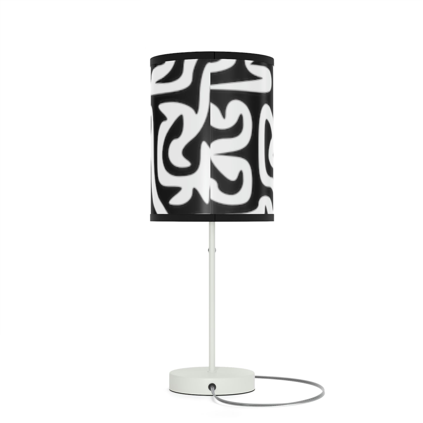 Lampe Maze noire et blanche sur pied, prise US|CA Chambre Bureau Salon CADEAU
