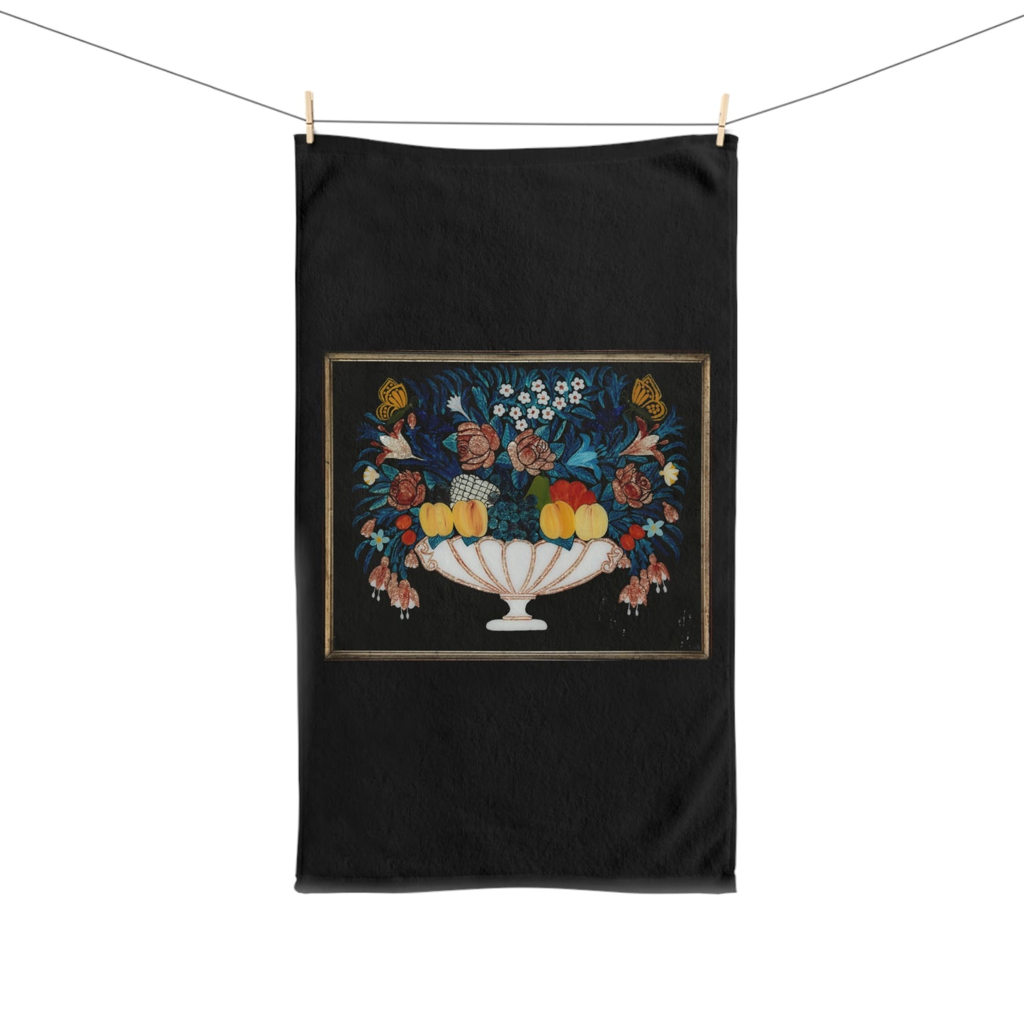 Fruit Black Background Hand Towel Squeaky Clean!