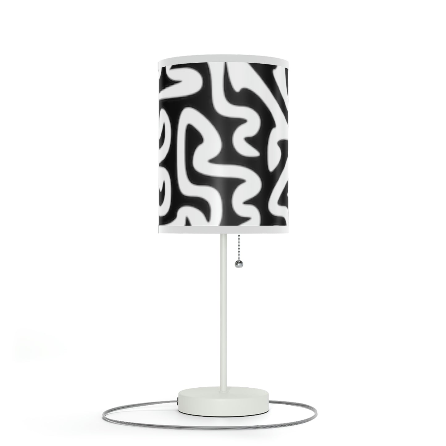 Lampe Maze noire et blanche sur pied, prise US|CA Chambre Bureau Salon CADEAU