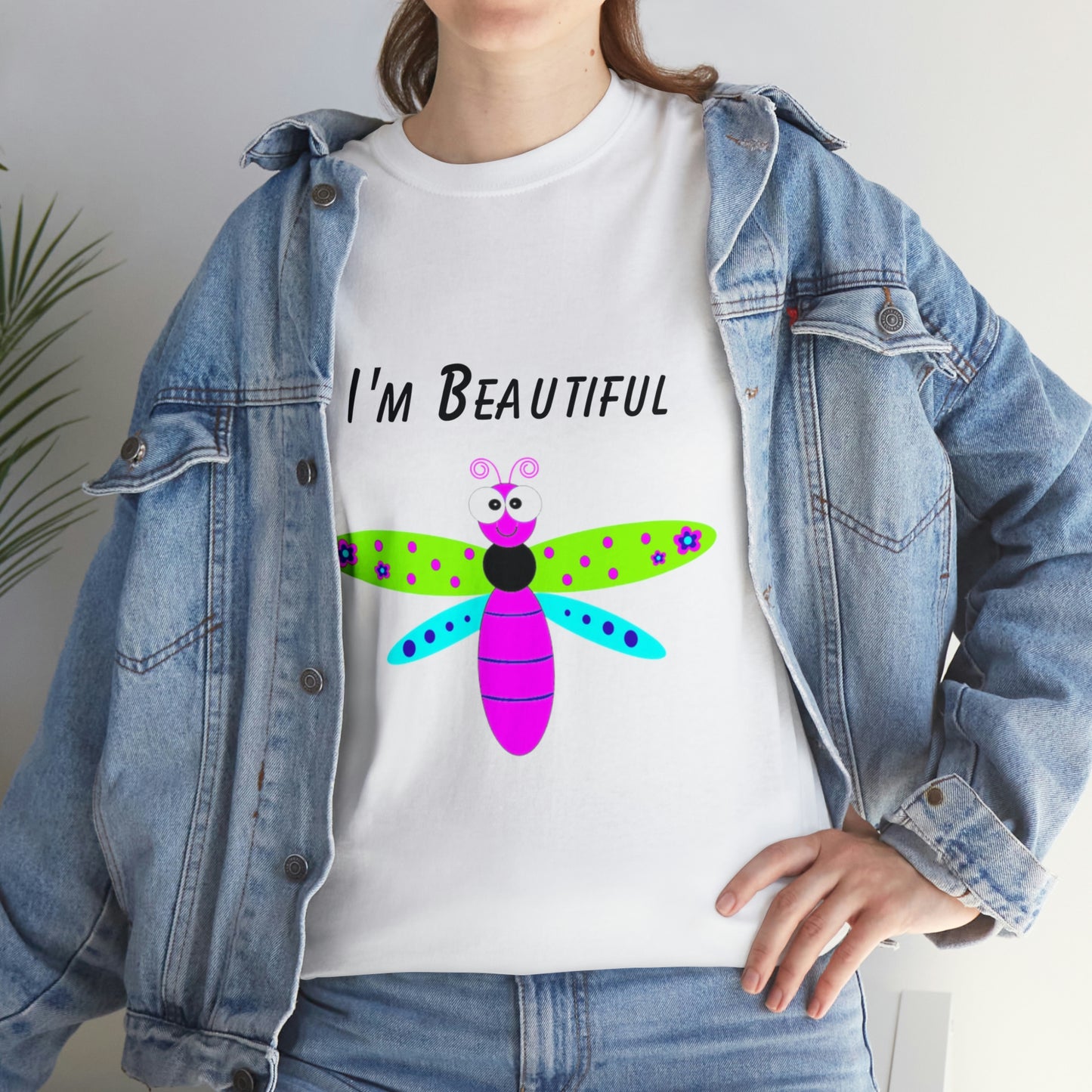 Colorful Butterfly I'm Beautiful T-shirt Traveling Movies Work