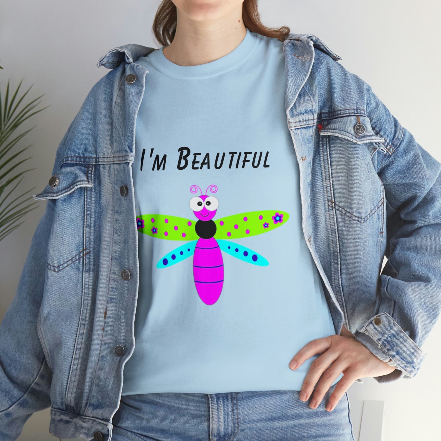 Colorful Butterfly I'm Beautiful T-shirt Traveling Movies Work