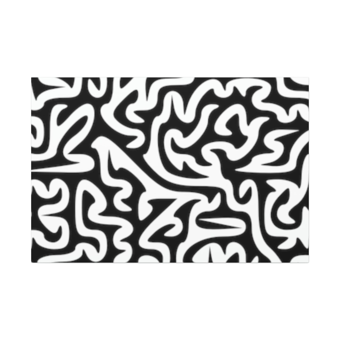 Black White Maze Canvas Stretched, 1.5'' Love My Walls!