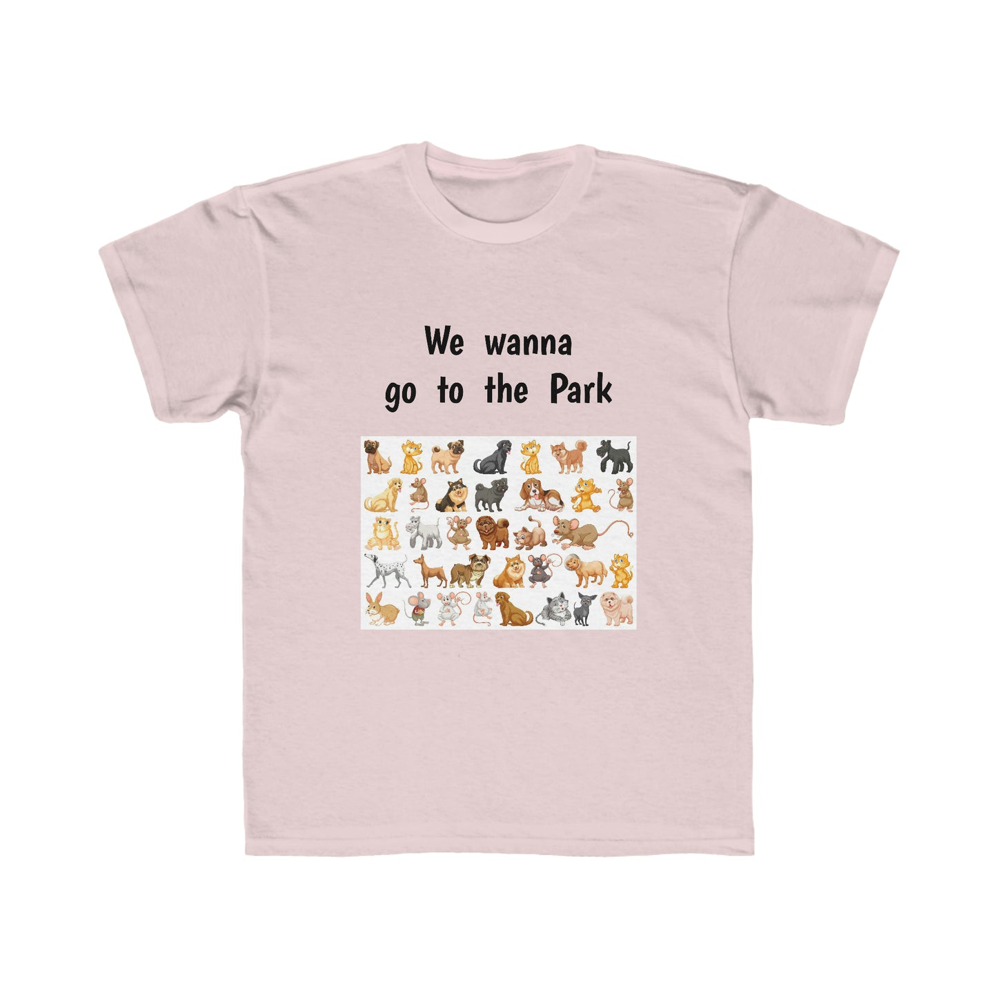 We Wanna Go To The Park Dogs Short Sleeve Children's T-shirt