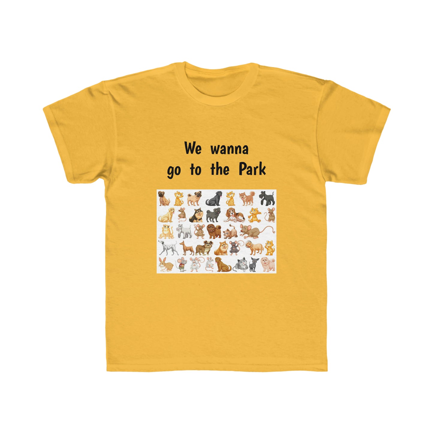 We Wanna Go To The Park Dogs Short Sleeve Children's T-shirt