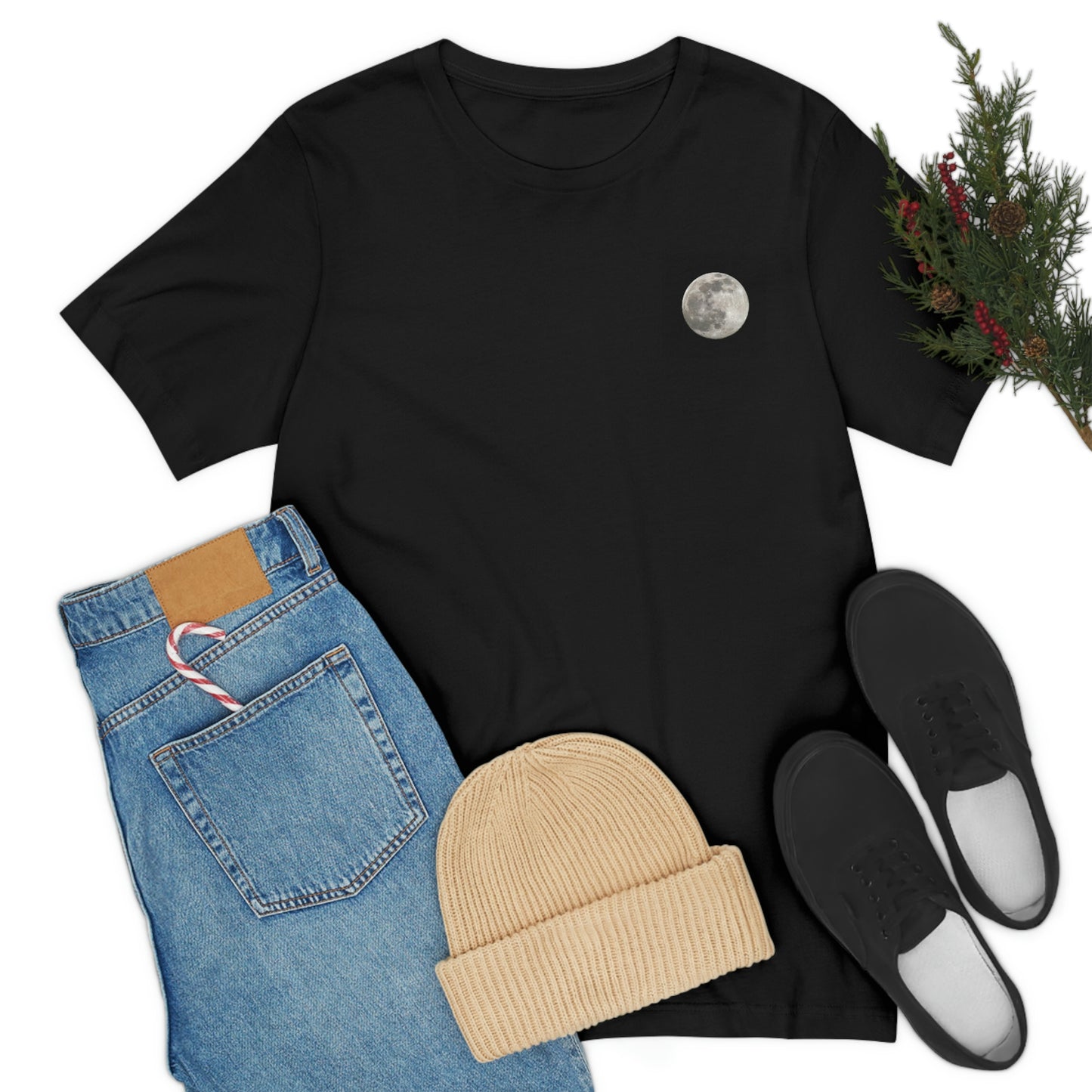 T-shirt à manches courtes unisexe en jersey Saturn Galaxy Star Gazing