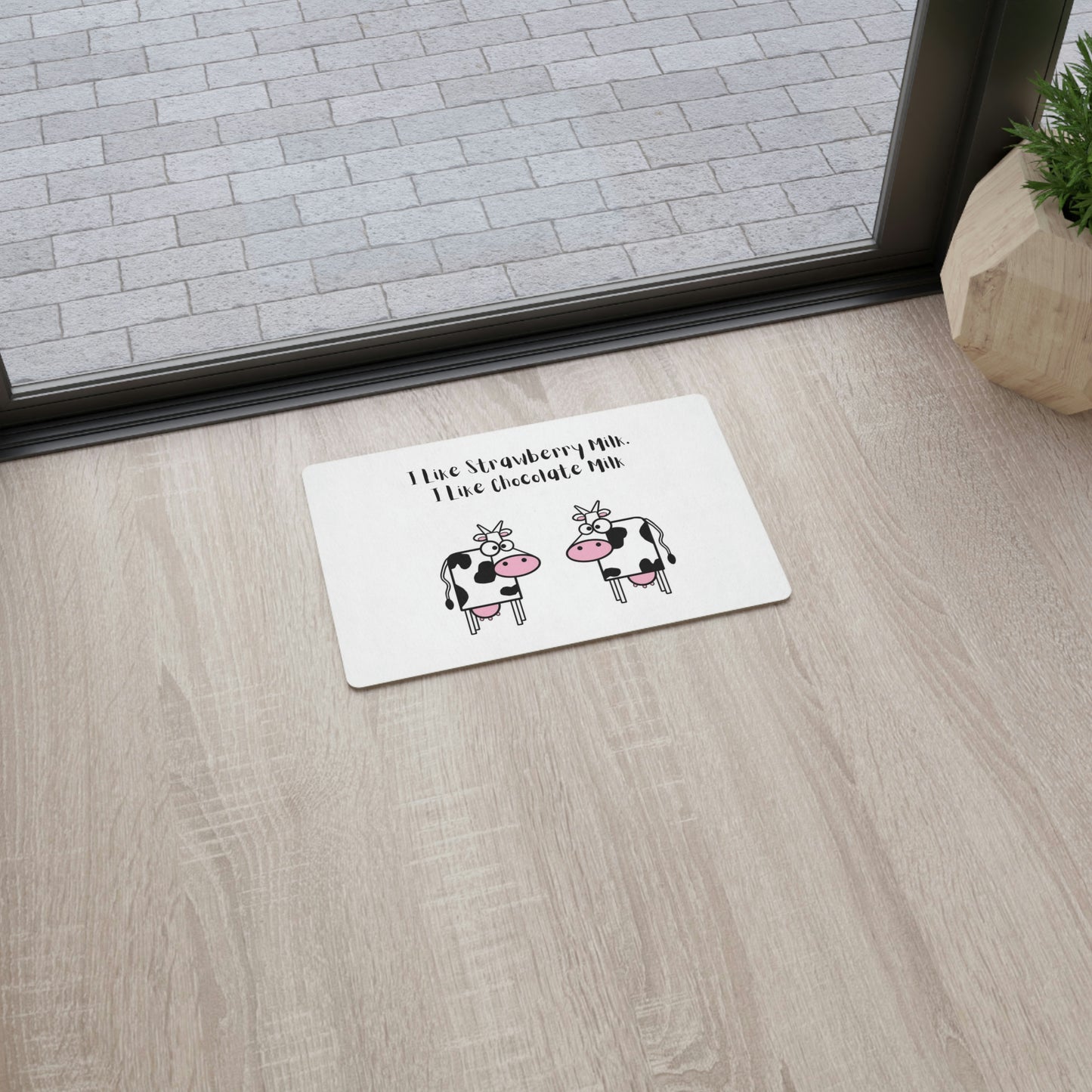 Tapis de sol 2 vaches amusantes Les enfants adoreront ce tapis !