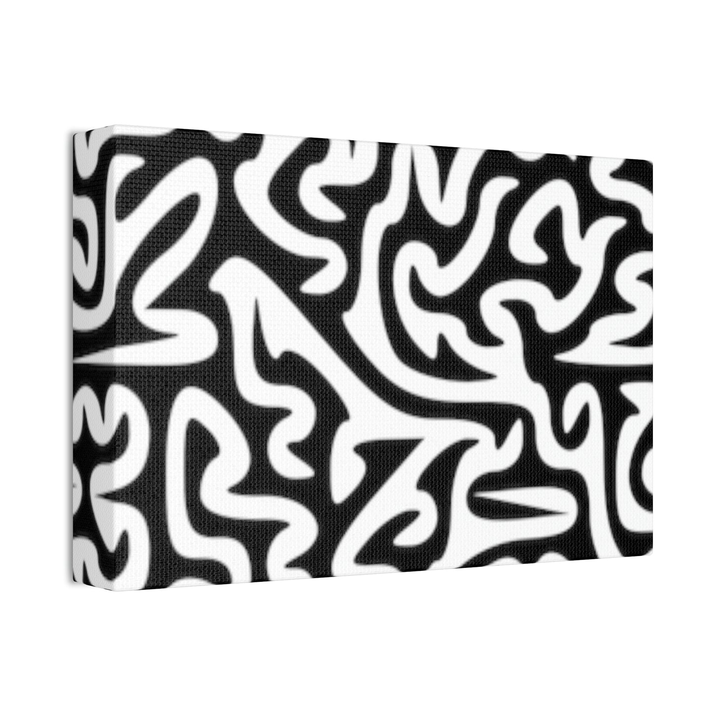 Black White Maze Canvas Stretched, 1.5'' Love My Walls!