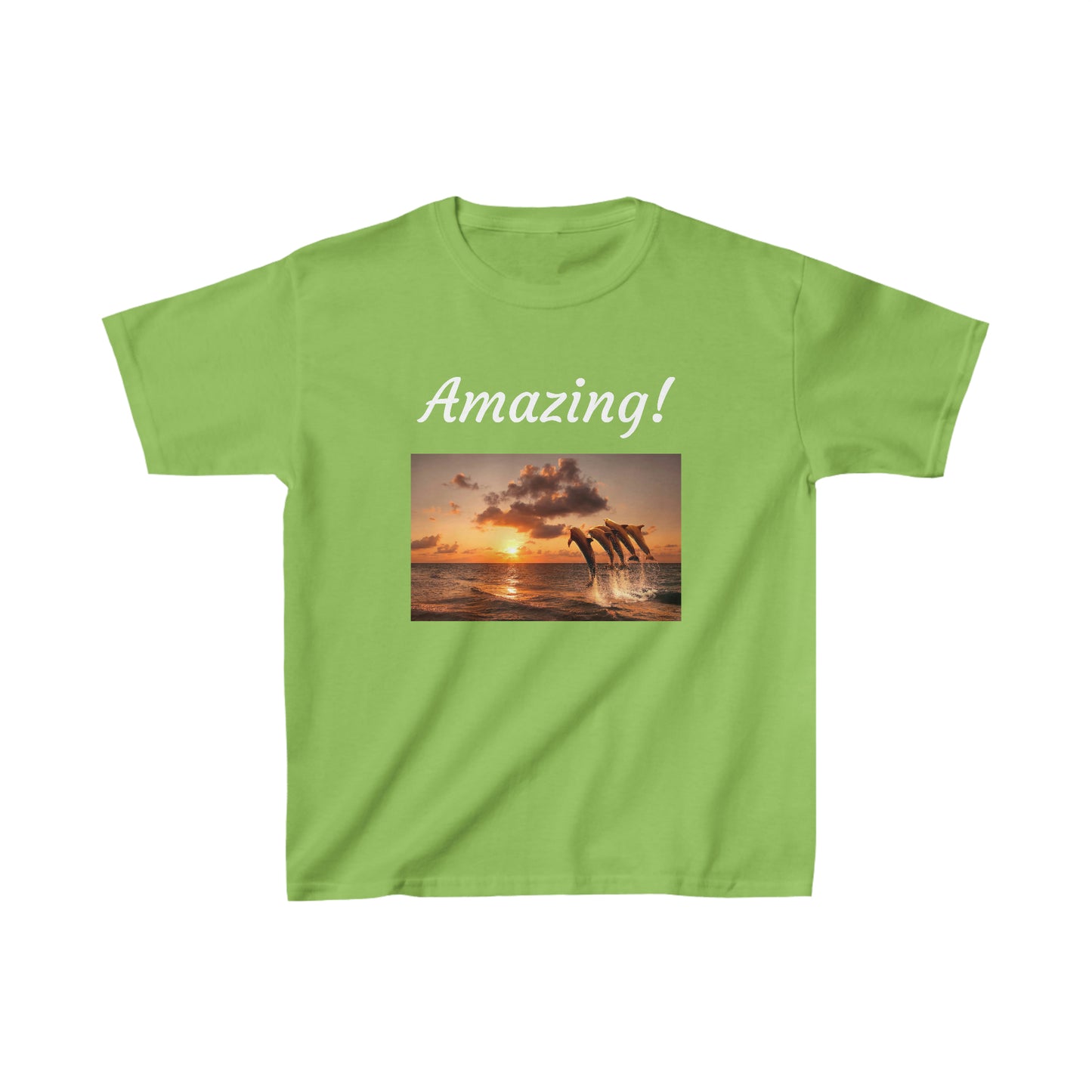 Amazing 5 Dolphins Jumping Ocean Youth T-shirt Favorite t-shirt!