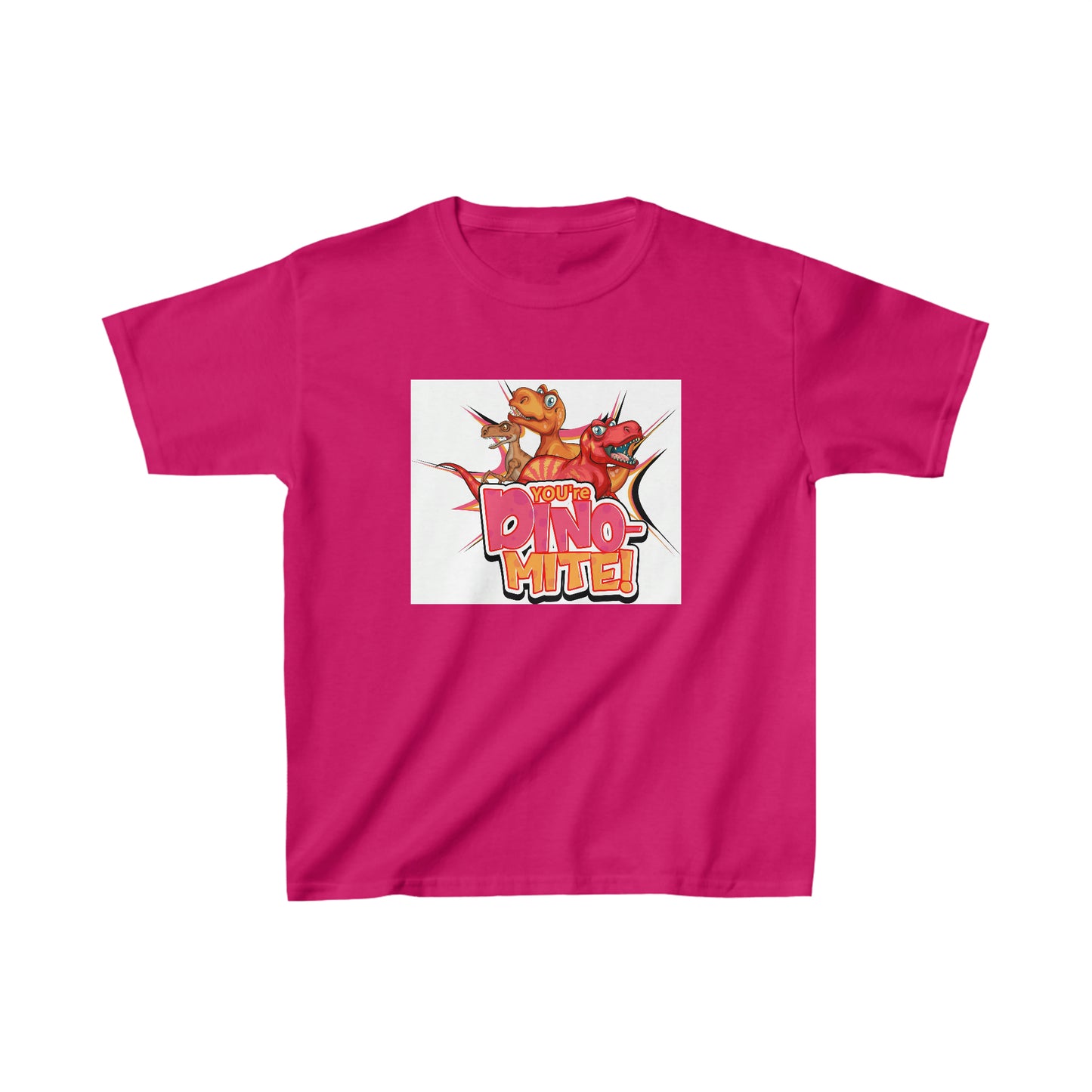 Dino Mite Dinosaurs Youth T-shirt Looking Fabulous!