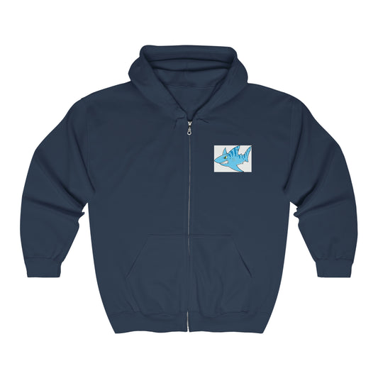 Nada con tiburones, te comerán Sudadera unisex de mezcla pesada con capucha y cremallera completa Regalo