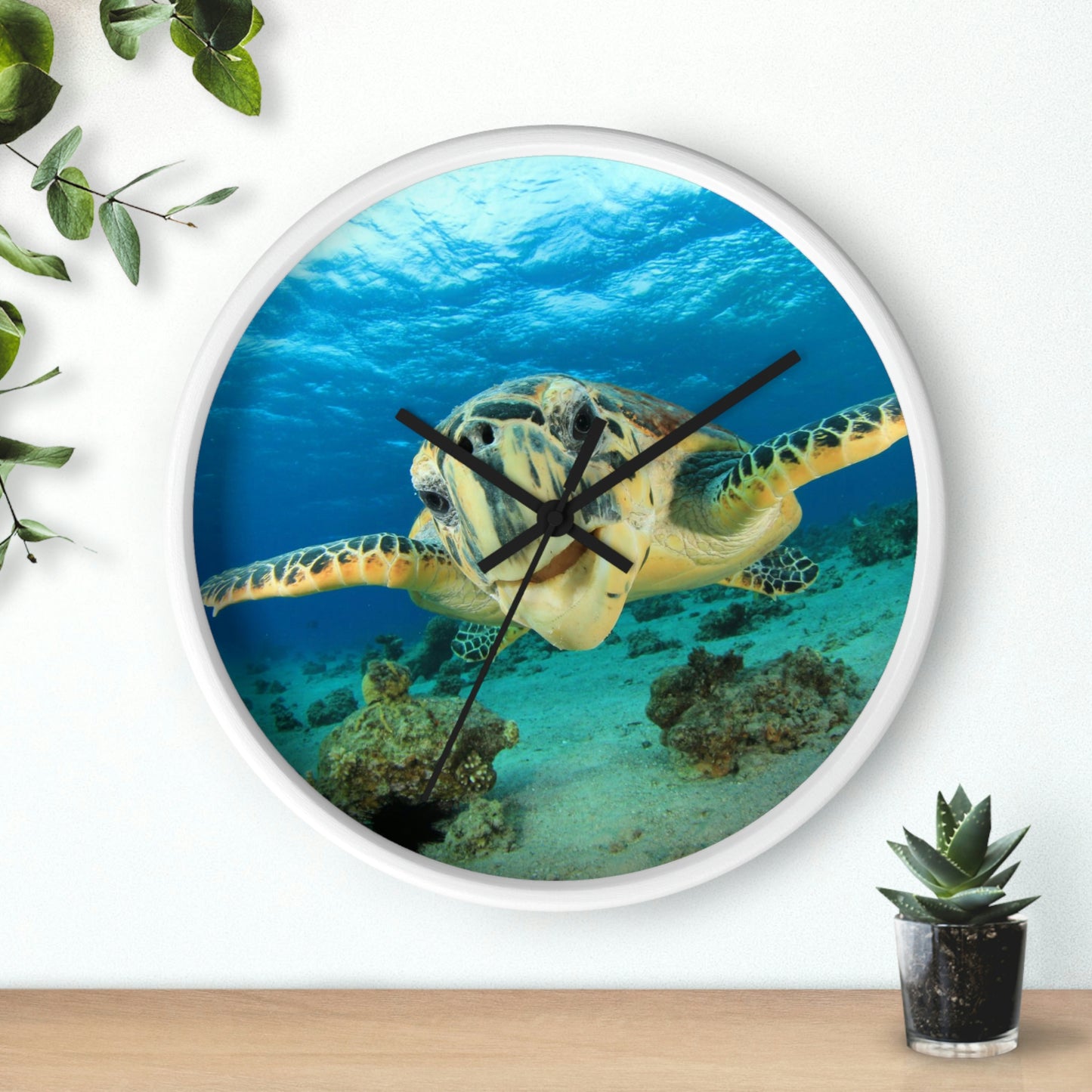 Horloge murale Tortue dans l'océan Les couleurs sont incroyables ! Superbe cadeau !