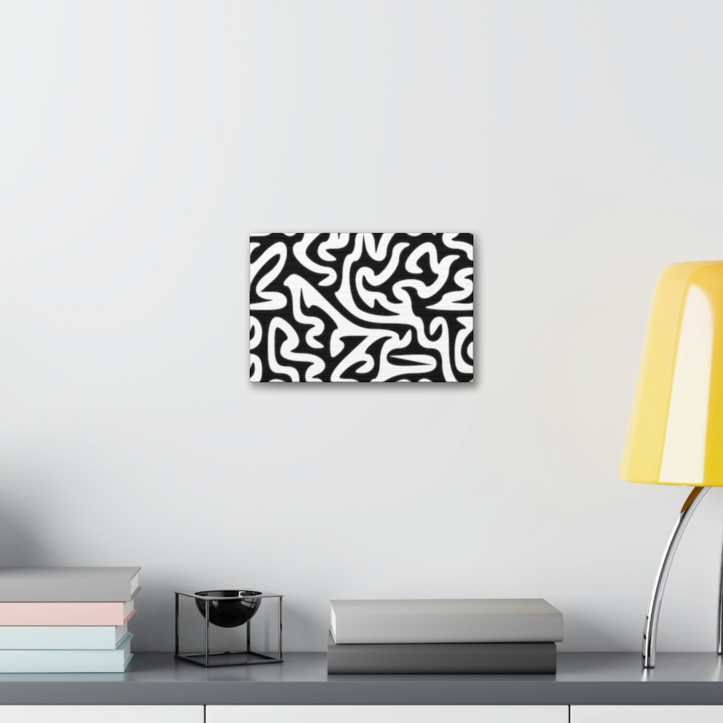 Black White Maze Canvas Stretched, 1.5'' Love My Walls!