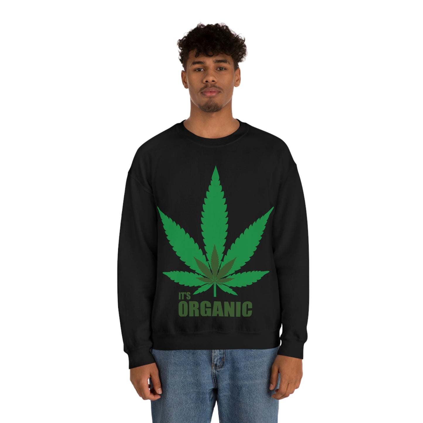 C'est un sweat-shirt à feuilles vertes bio Allons à une fête !