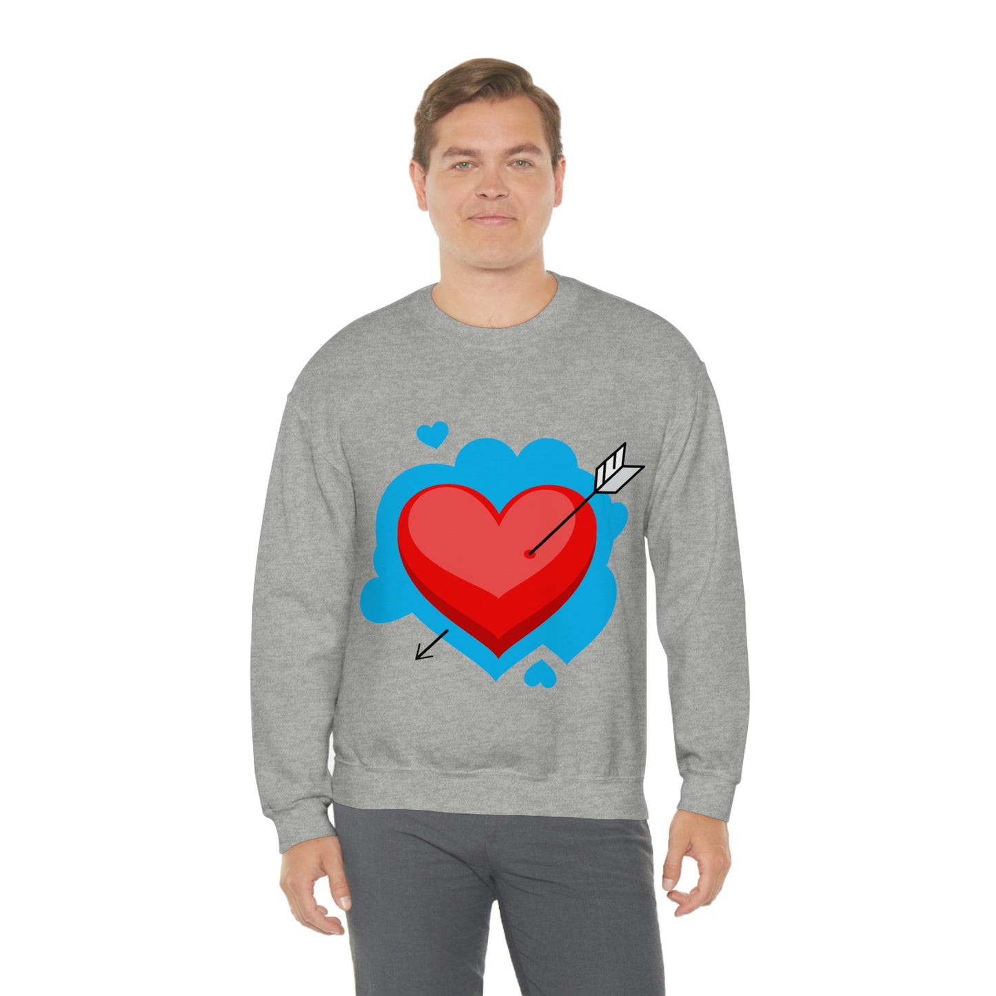 Heart with Arrow Crewneck Sweatshirt My Daughter Love's This Sweatshirt!