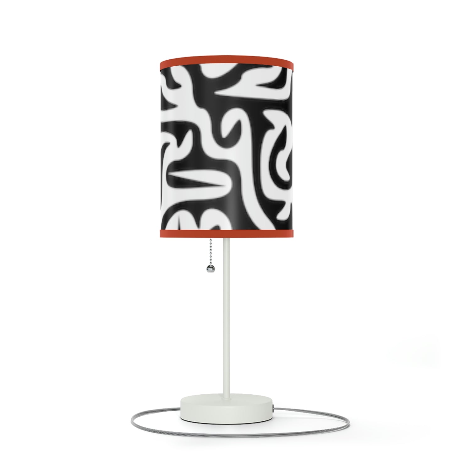 Lampe Maze noire et blanche sur pied, prise US|CA Chambre Bureau Salon CADEAU