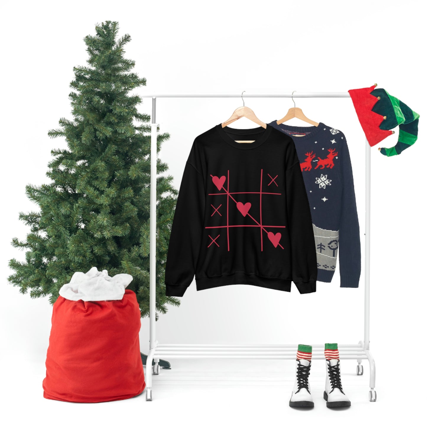 Sudadera con cuello redondo Tic Tac Toe ¡Me encanta mi regalo de cumpleaños!