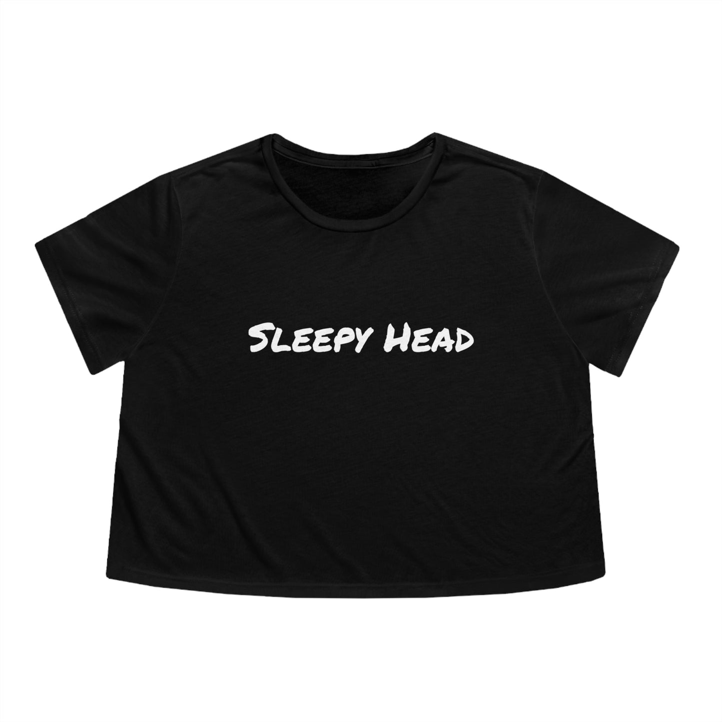 Sleepy Head  Maze Black Women's Cropped T-shirt Pajama Casual Traveling Relax
