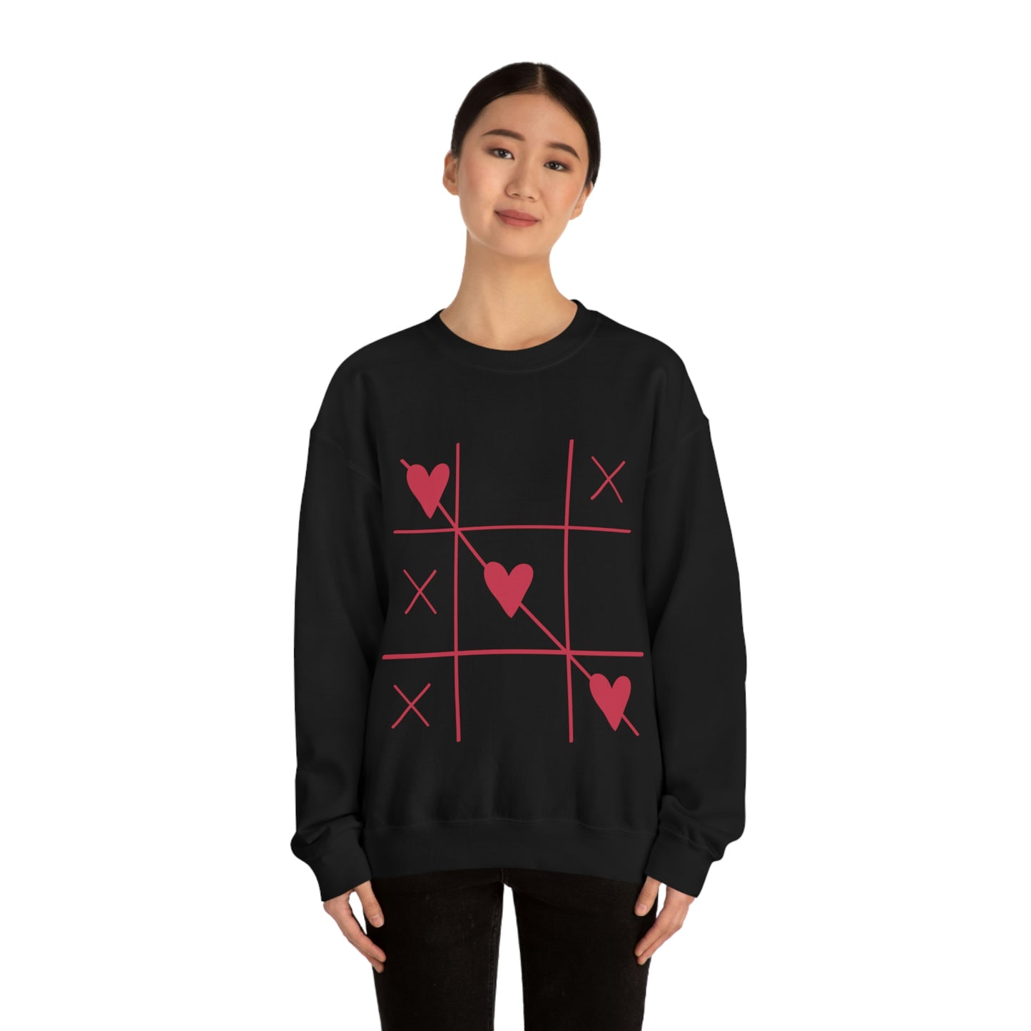 Sudadera con cuello redondo Tic Tac Toe ¡Me encanta mi regalo de cumpleaños!