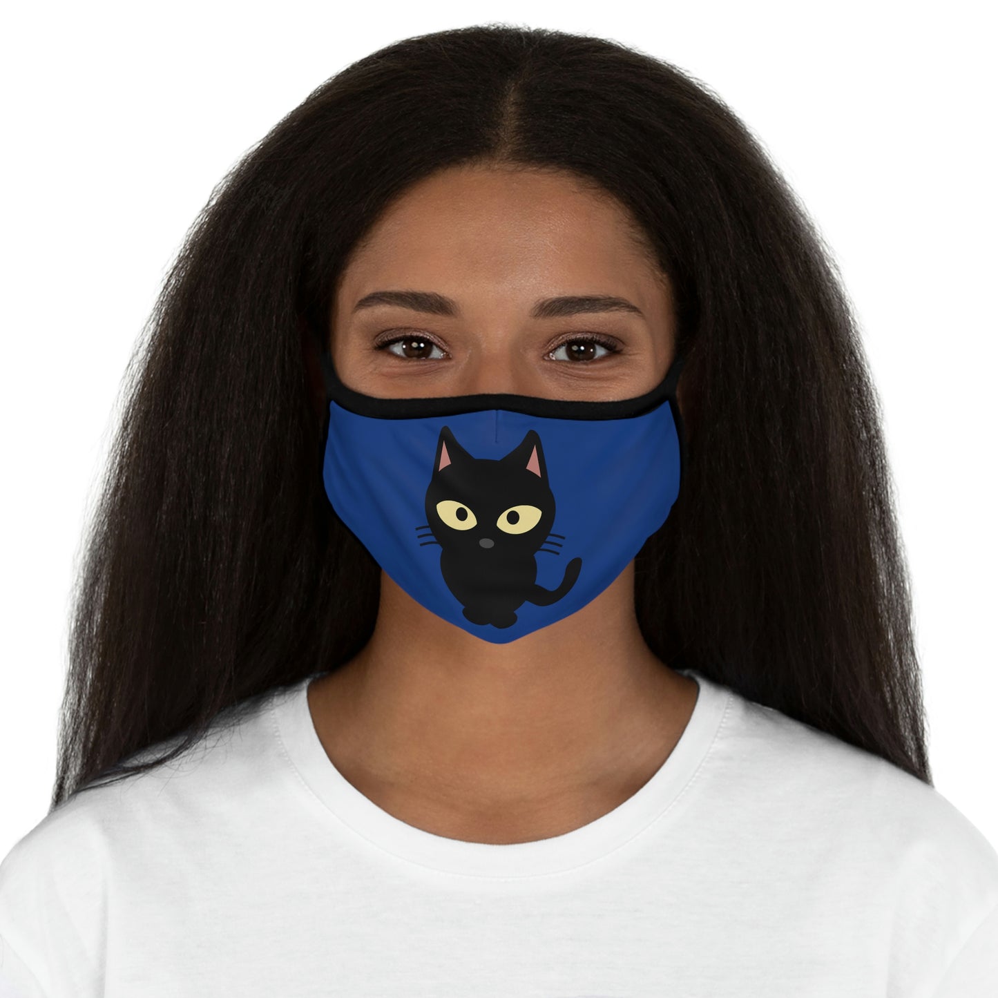 Black Cat Fitted Polyester Face Mask Protect Yourself Family Friend Stranger Daughter Son Children