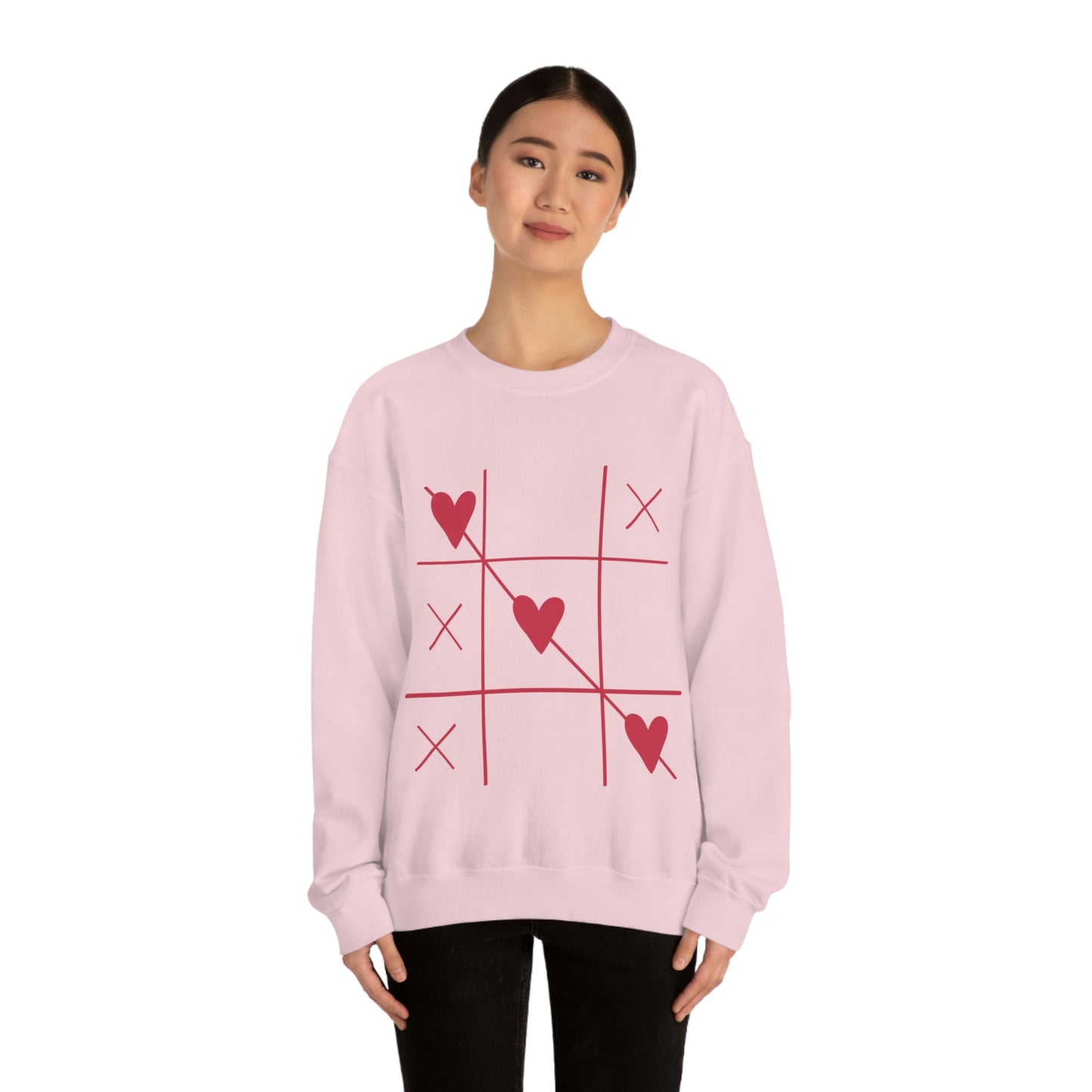 Sudadera con cuello redondo Tic Tac Toe ¡Me encanta mi regalo de cumpleaños!