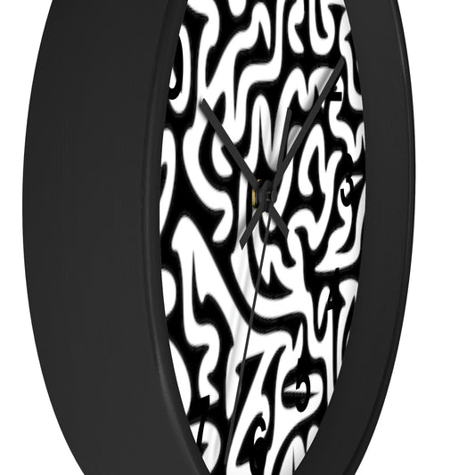 Maze Black White Wall Clock Home Business Kitchen Bathroom Gift