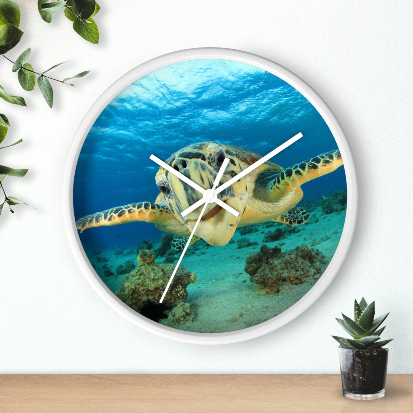 Horloge murale Tortue dans l'océan Les couleurs sont incroyables ! Superbe cadeau !