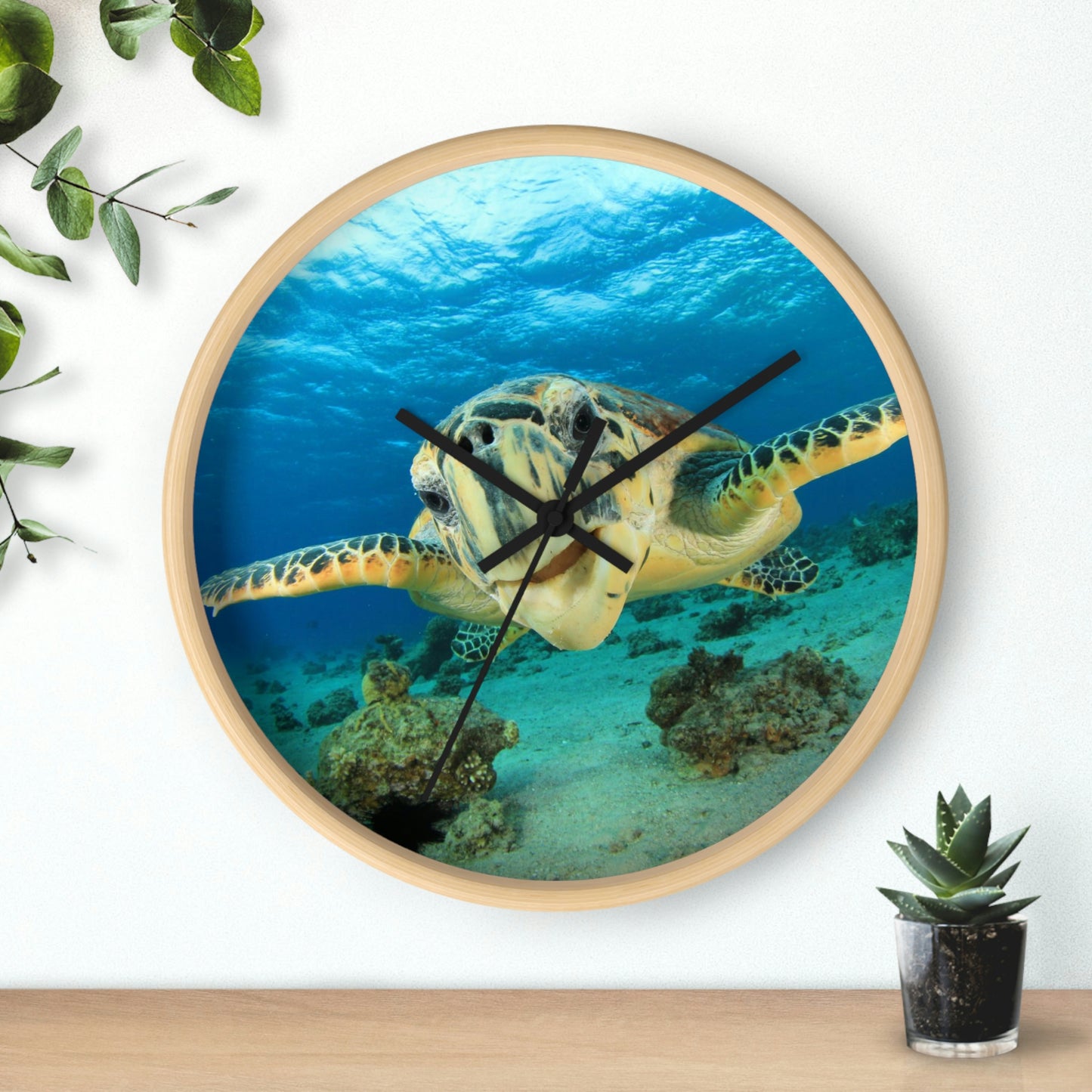 Horloge murale Tortue dans l'océan Les couleurs sont incroyables ! Superbe cadeau !