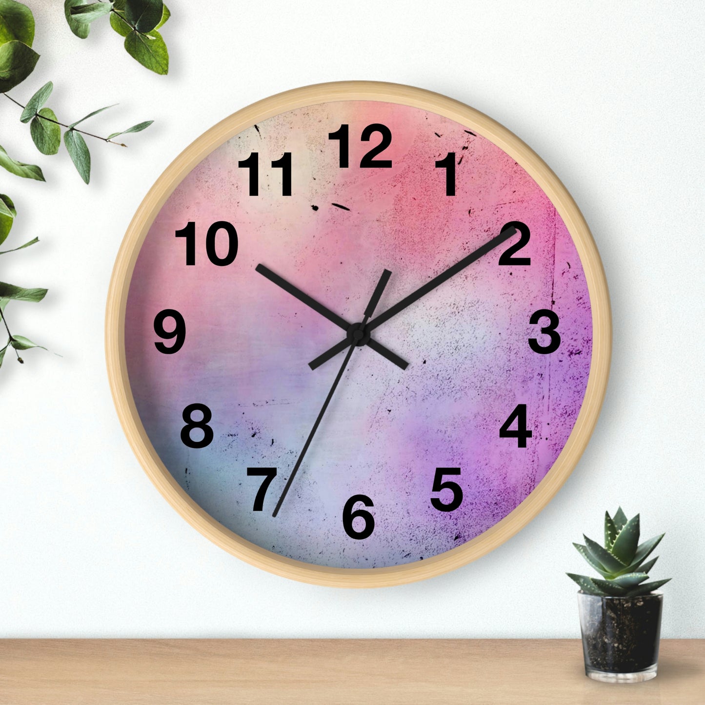 Light Pink Purple Wall Clock Such a Fabulous Wall Clock!