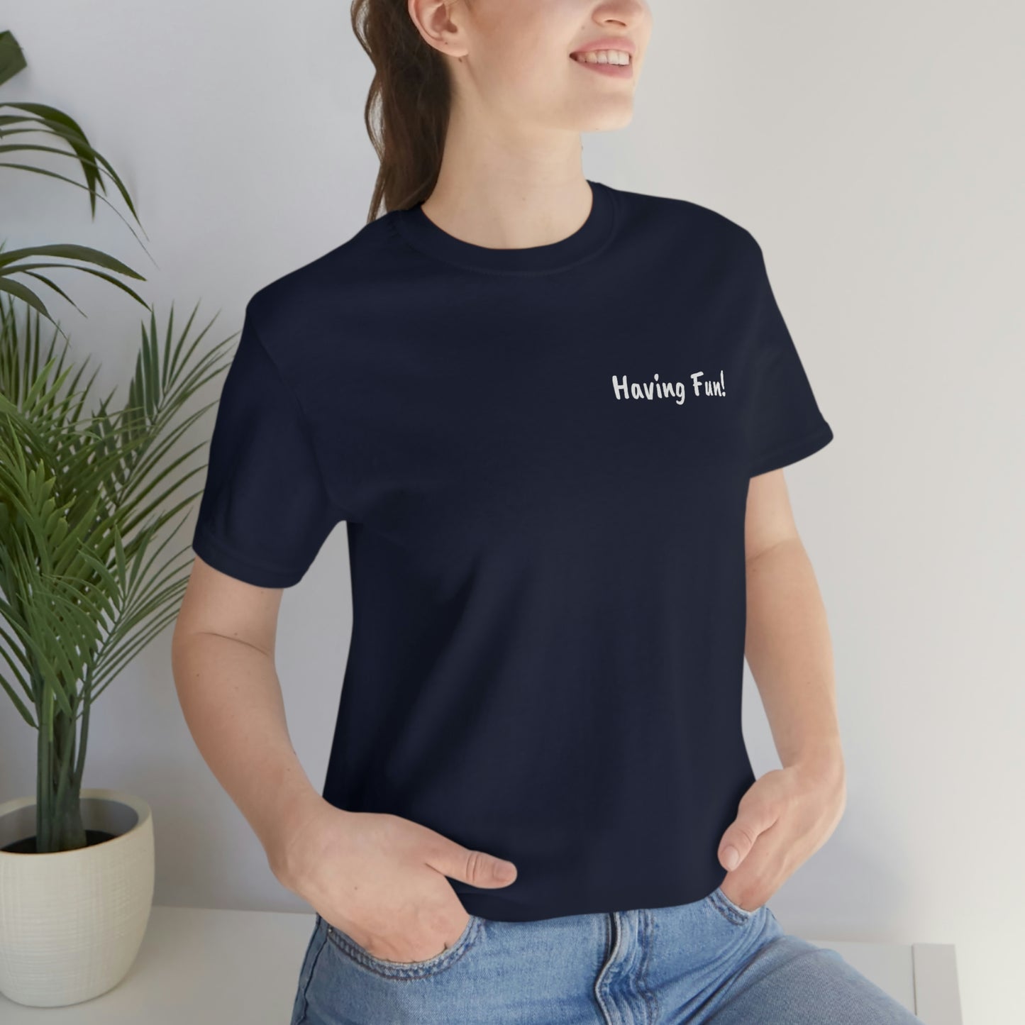 Sexy Girl in Red Unisex Jersey Short Sleeve T-shirt Racetrack Playing Pool Horse Races