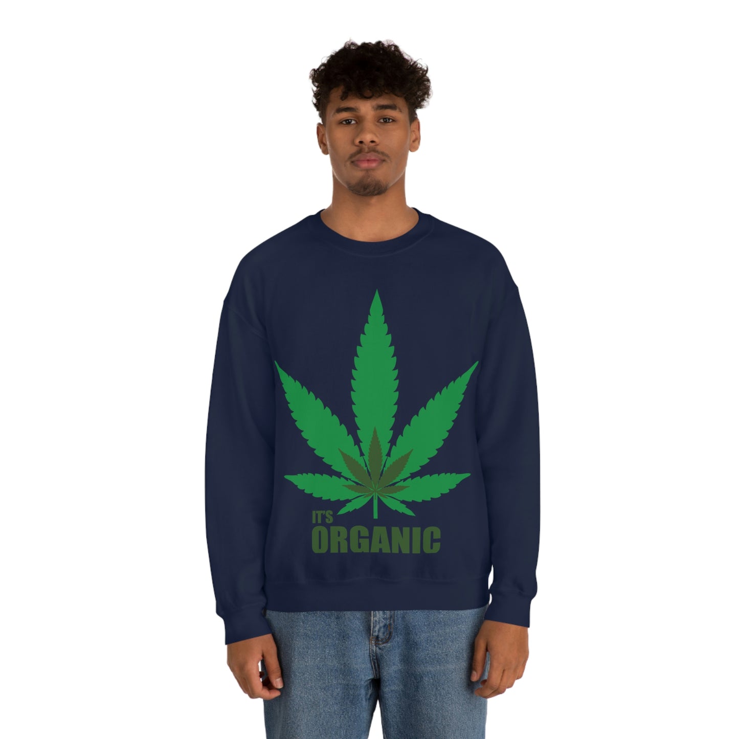 C'est un sweat-shirt à feuilles vertes bio Allons à une fête !