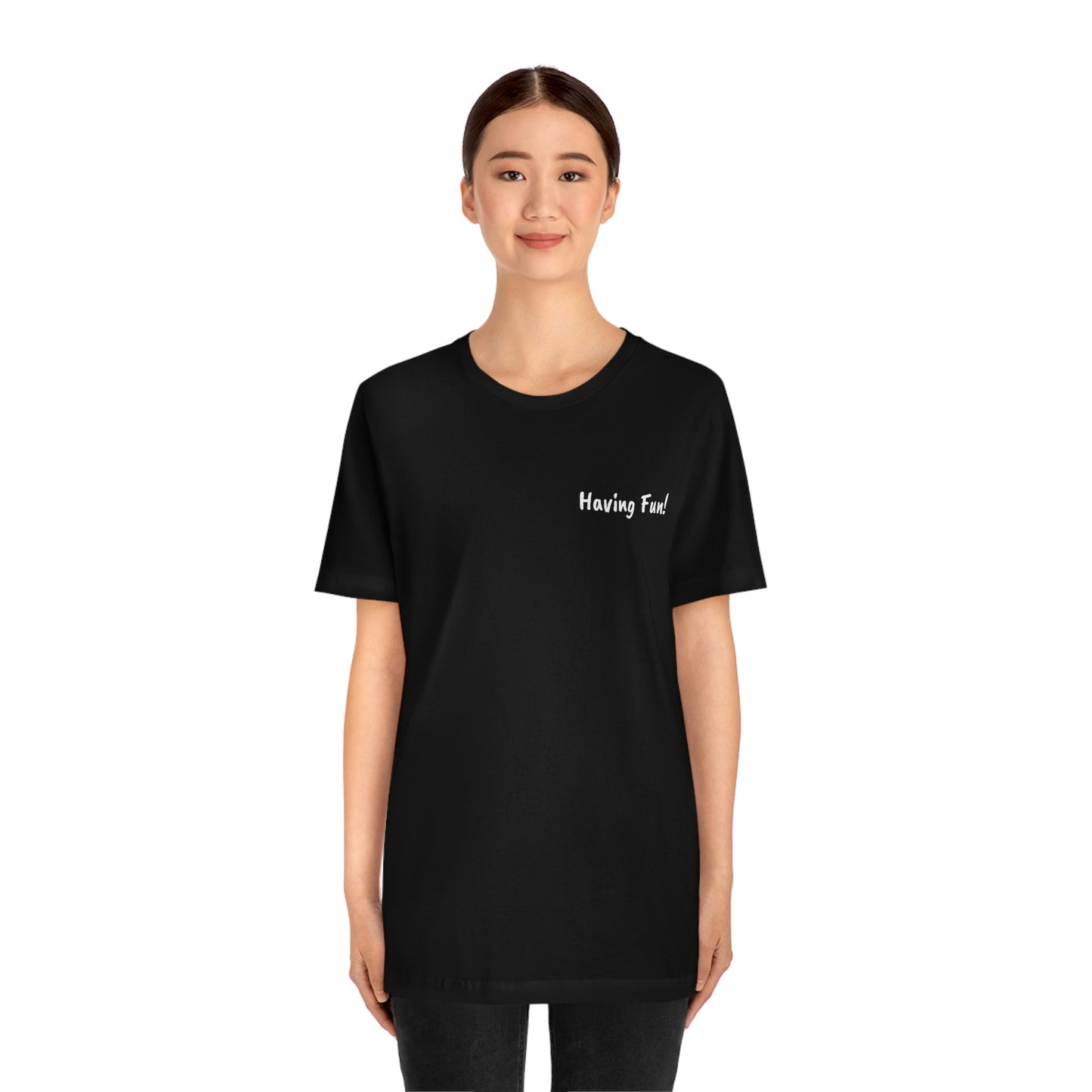 Sexy Girl in Red Unisex Jersey Short Sleeve T-shirt Racetrack Playing Pool Horse Races